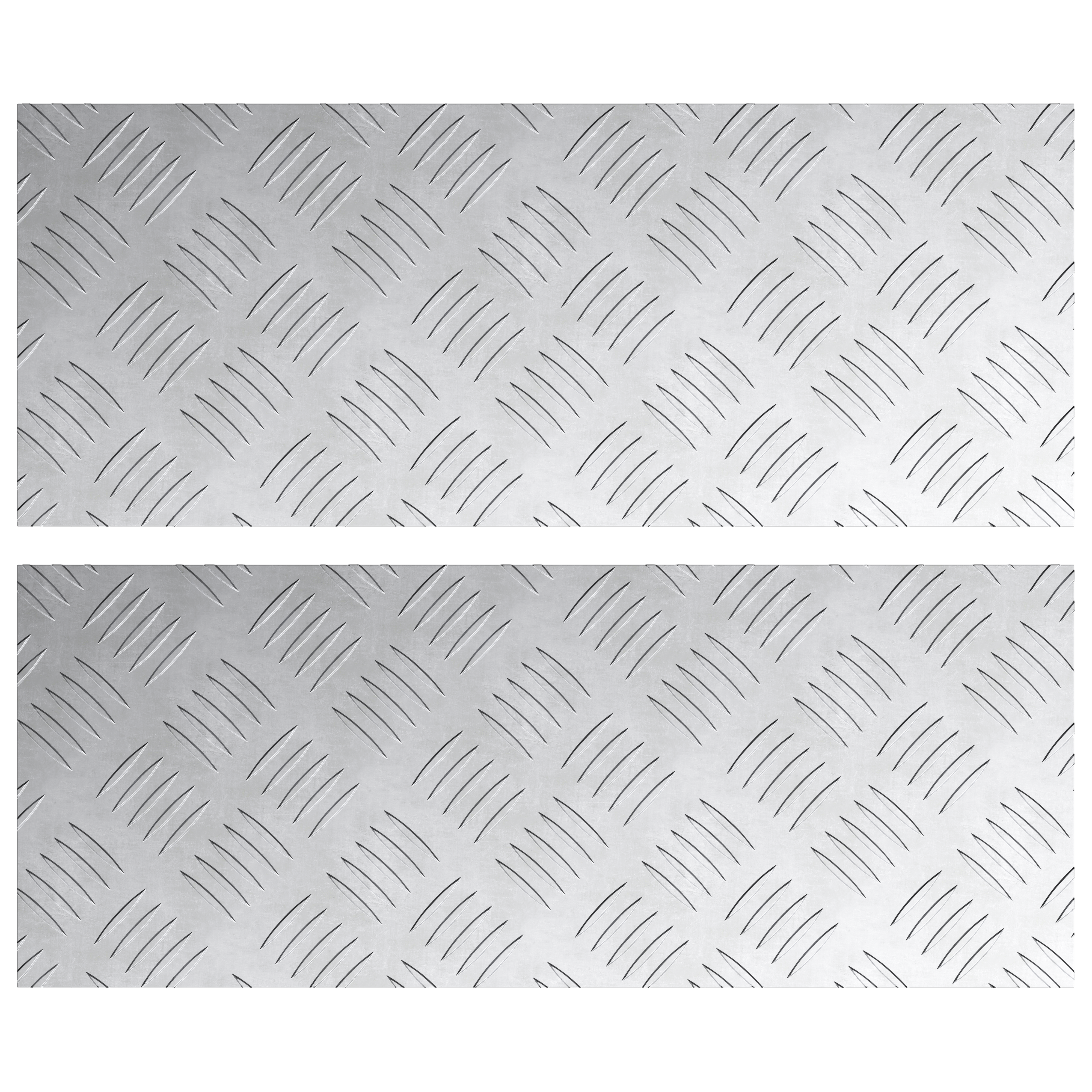 Aluminium Checker Plates Set of 2 Non-Slip 20x50 cm - Image 2
