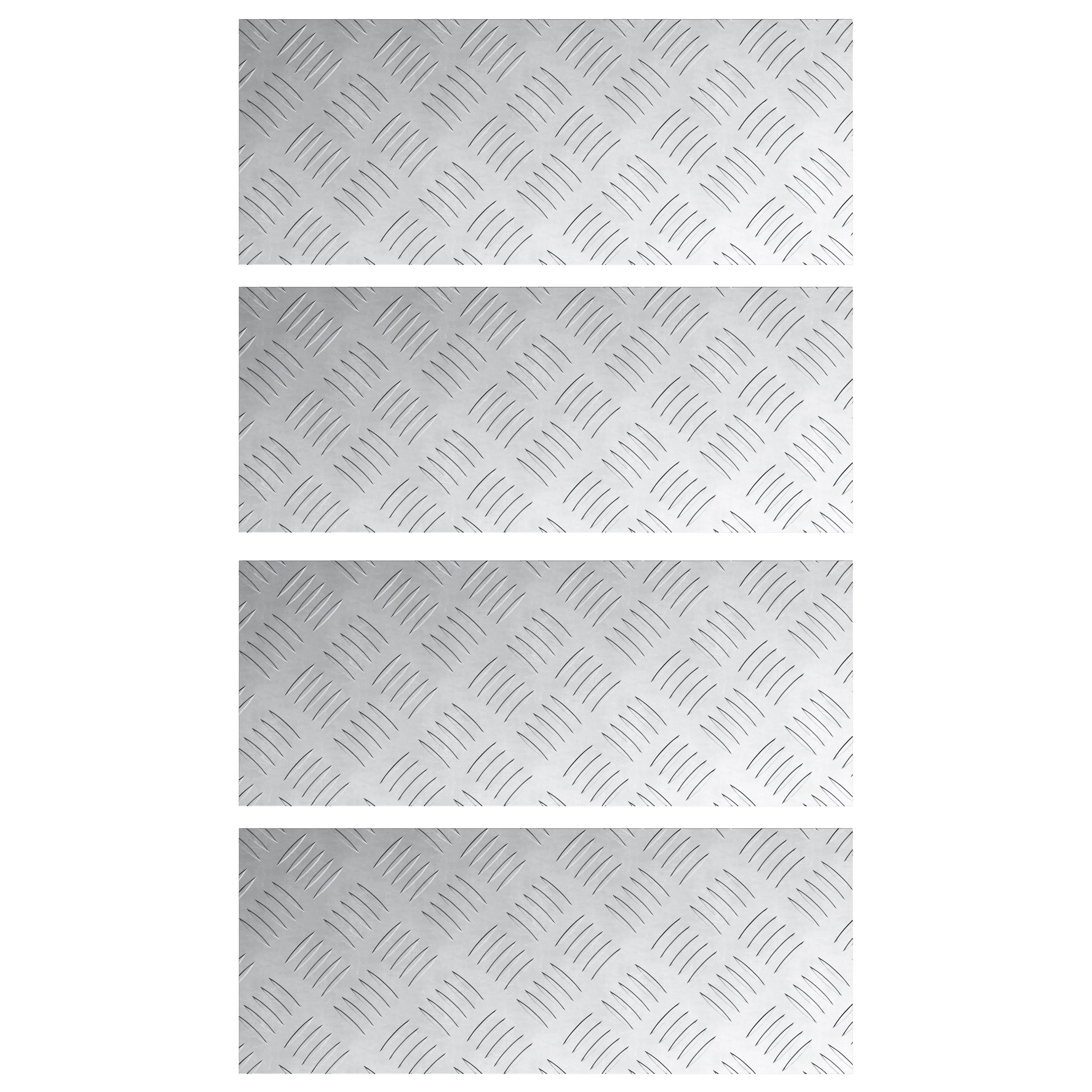 Aluminium Checker Plates 4 pcs Anti-Slip 50x20 cm - Image 2