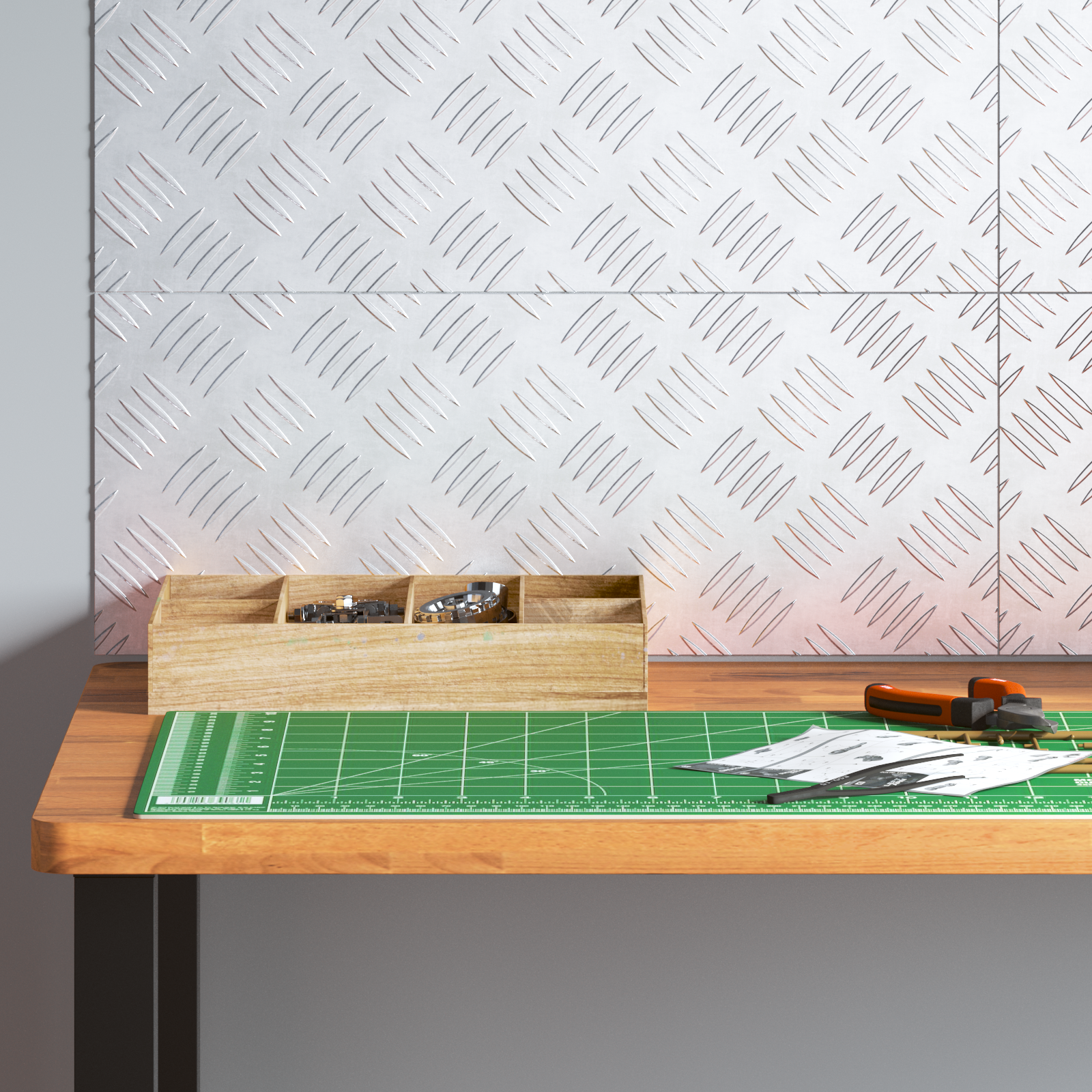 Aluminium Checker Plates 4 pcs Anti-Slip 50x20 cm - Image 3