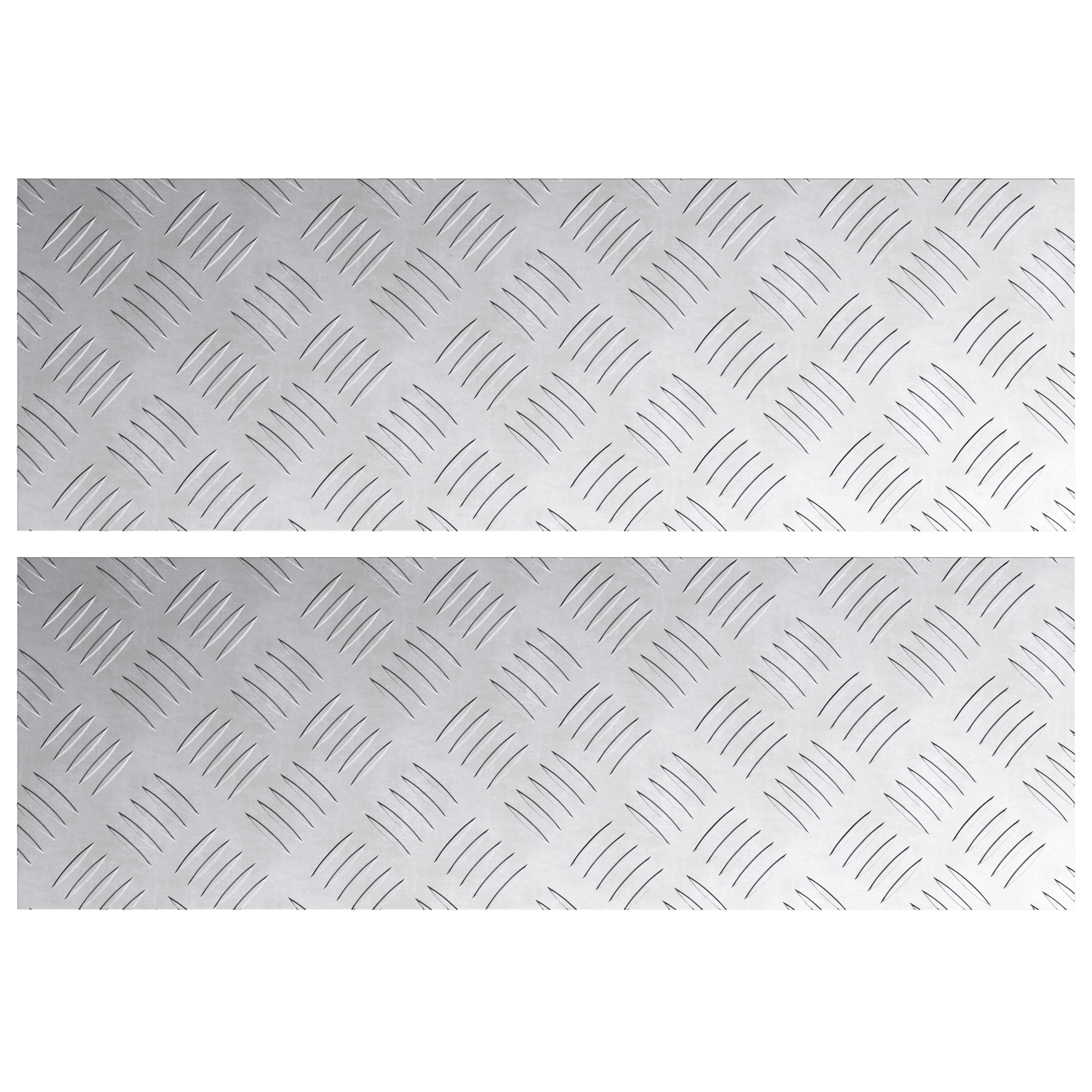 Aluminium Checker Plates 2 pcs Anti-Slip 60x20 cm - Image 2
