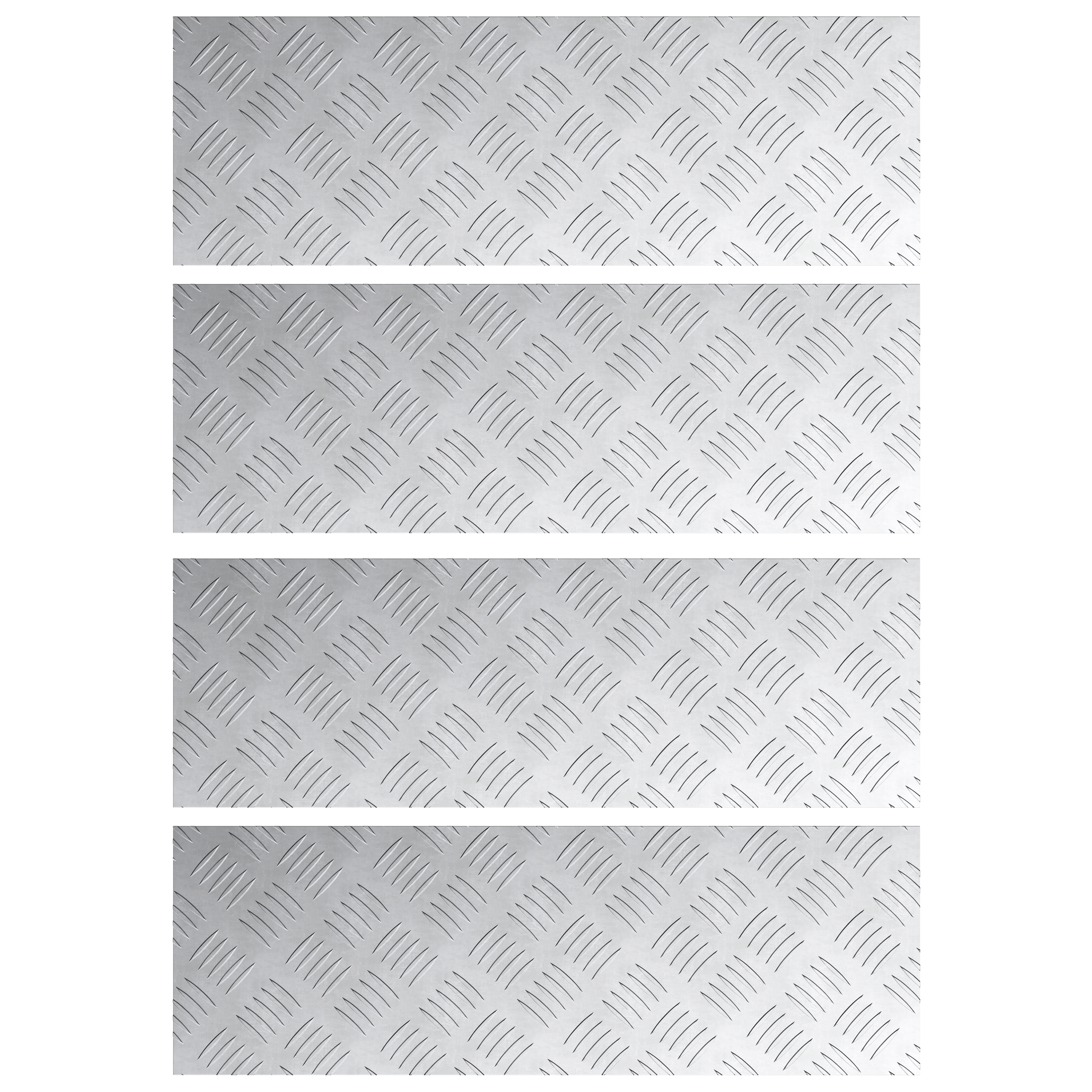 Aluminium Checker Plates 4 pcs Anti-Slip 60x20 cm - Image 2