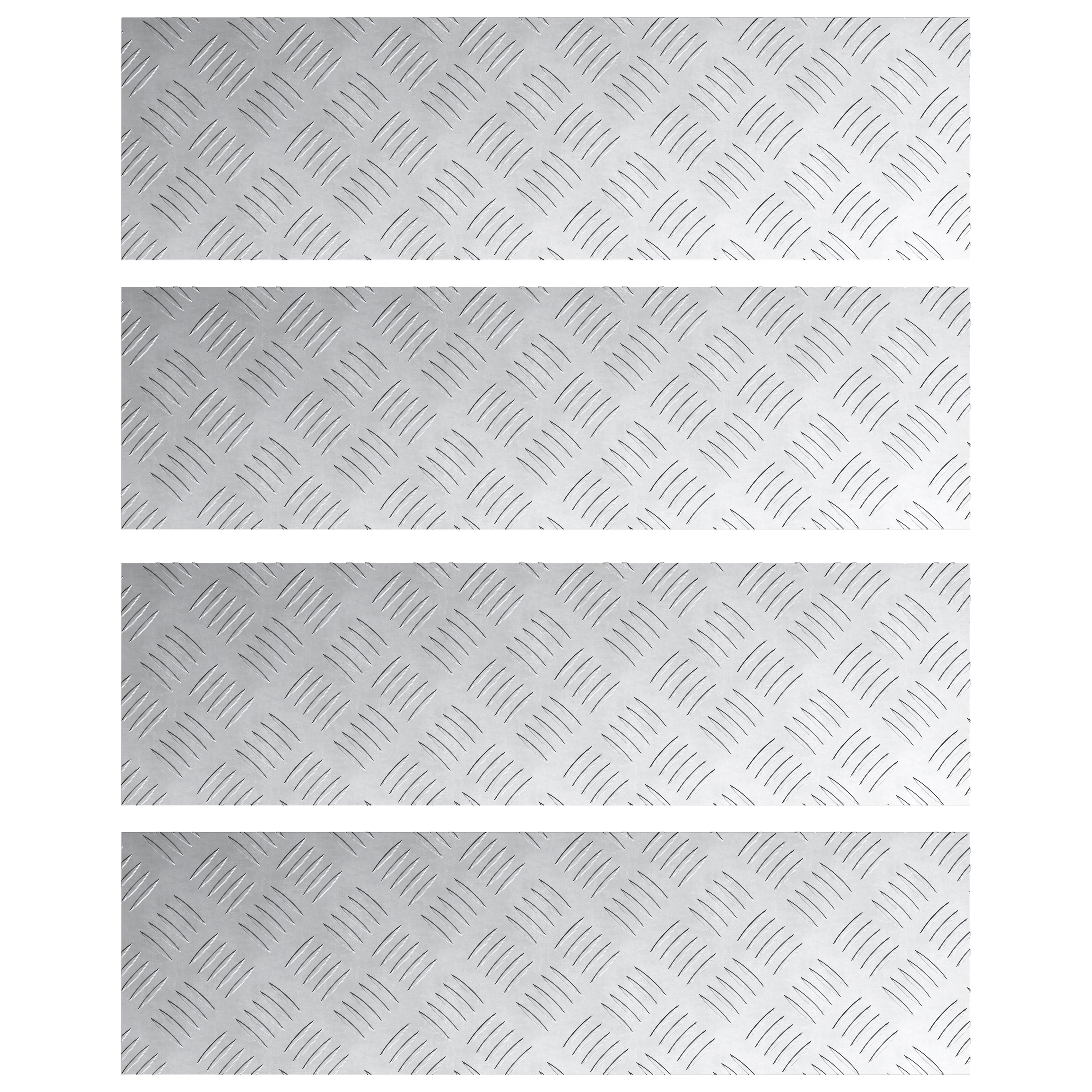 Aluminium Checker Plates 4 pcs Non-Slip 70x20 cm - Image 2