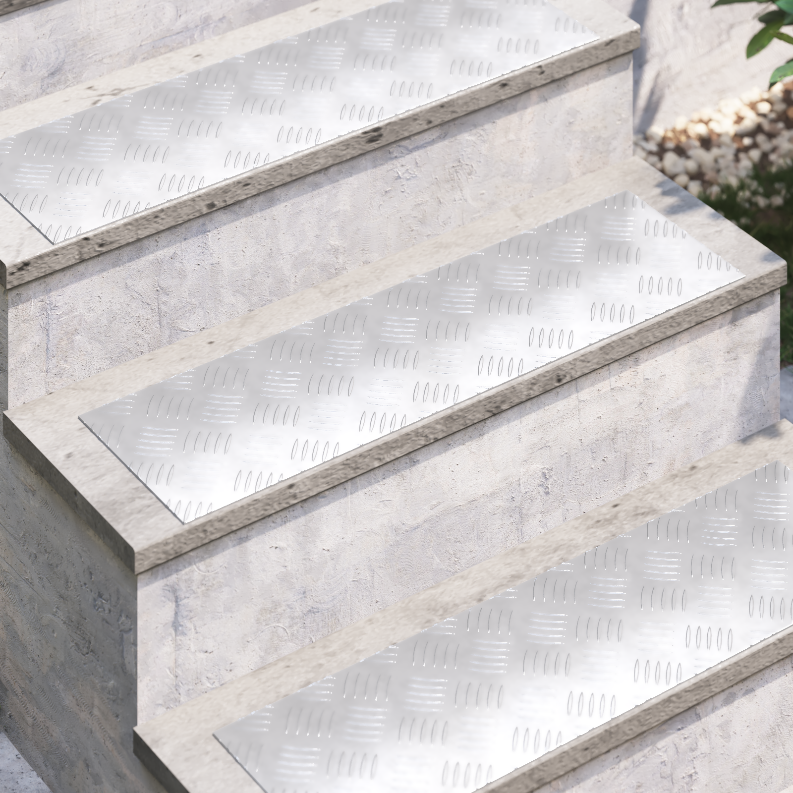 Aluminium Checker Plates 4 pcs Non-Slip 70x20 cm - Image 3