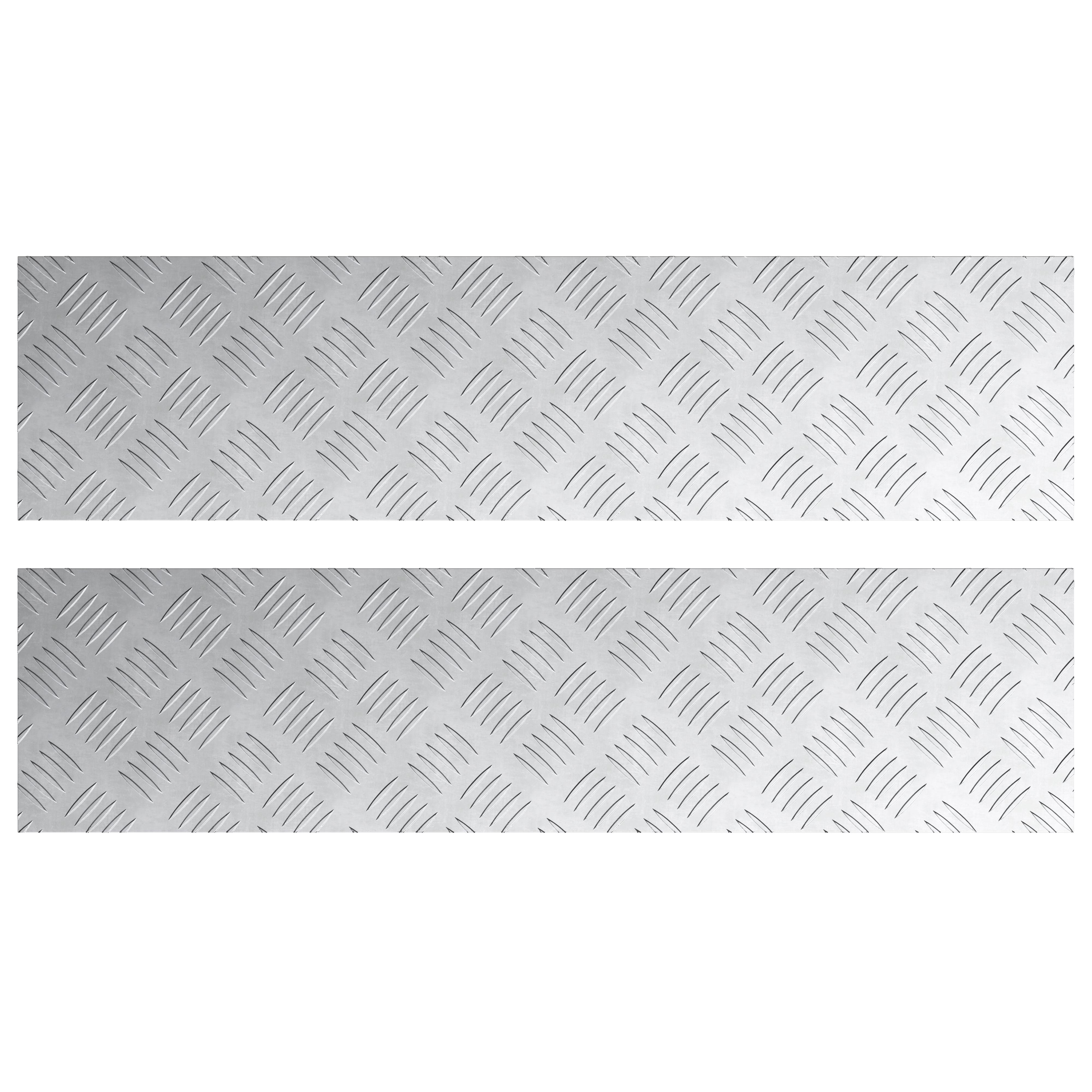 Aluminium Checker Plates 2 pcs Anti-Slip 80x20 cm - Image 2
