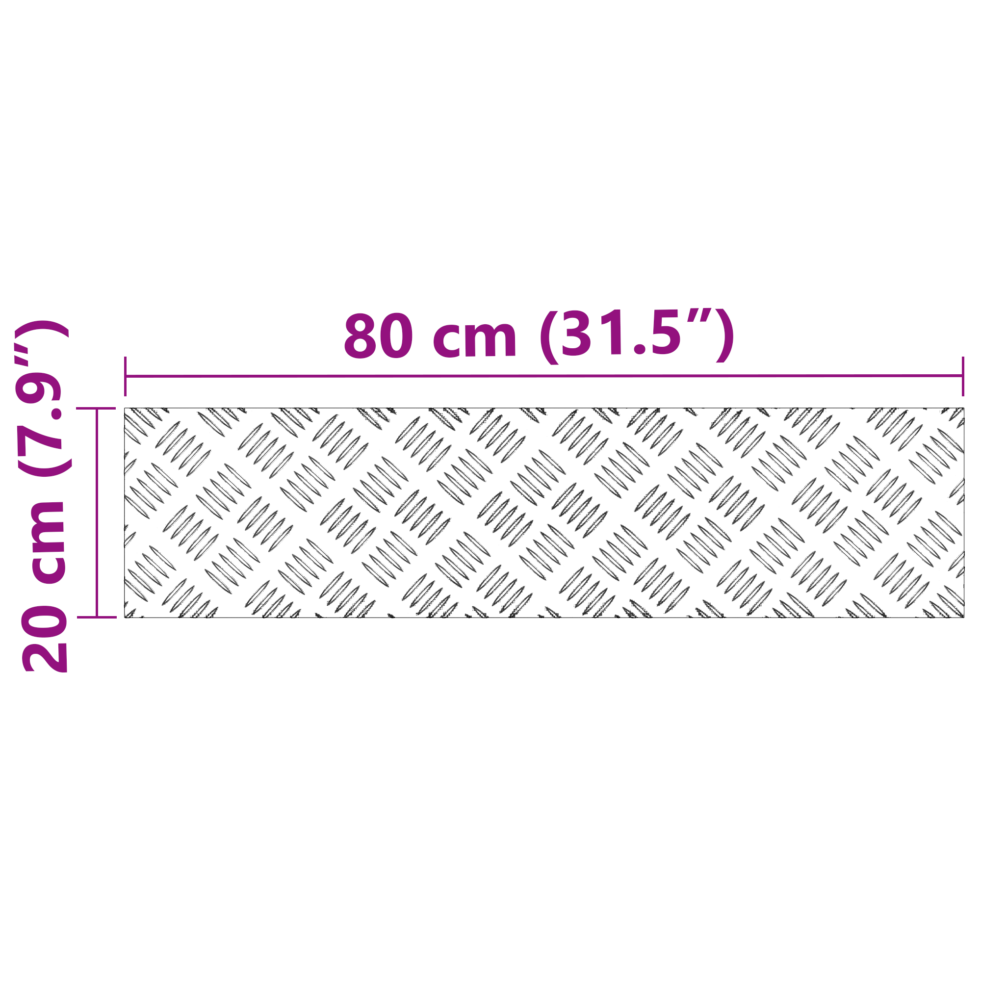 Aluminium Checker Plates 2 pcs Anti-Slip 80x20 cm - Image 8