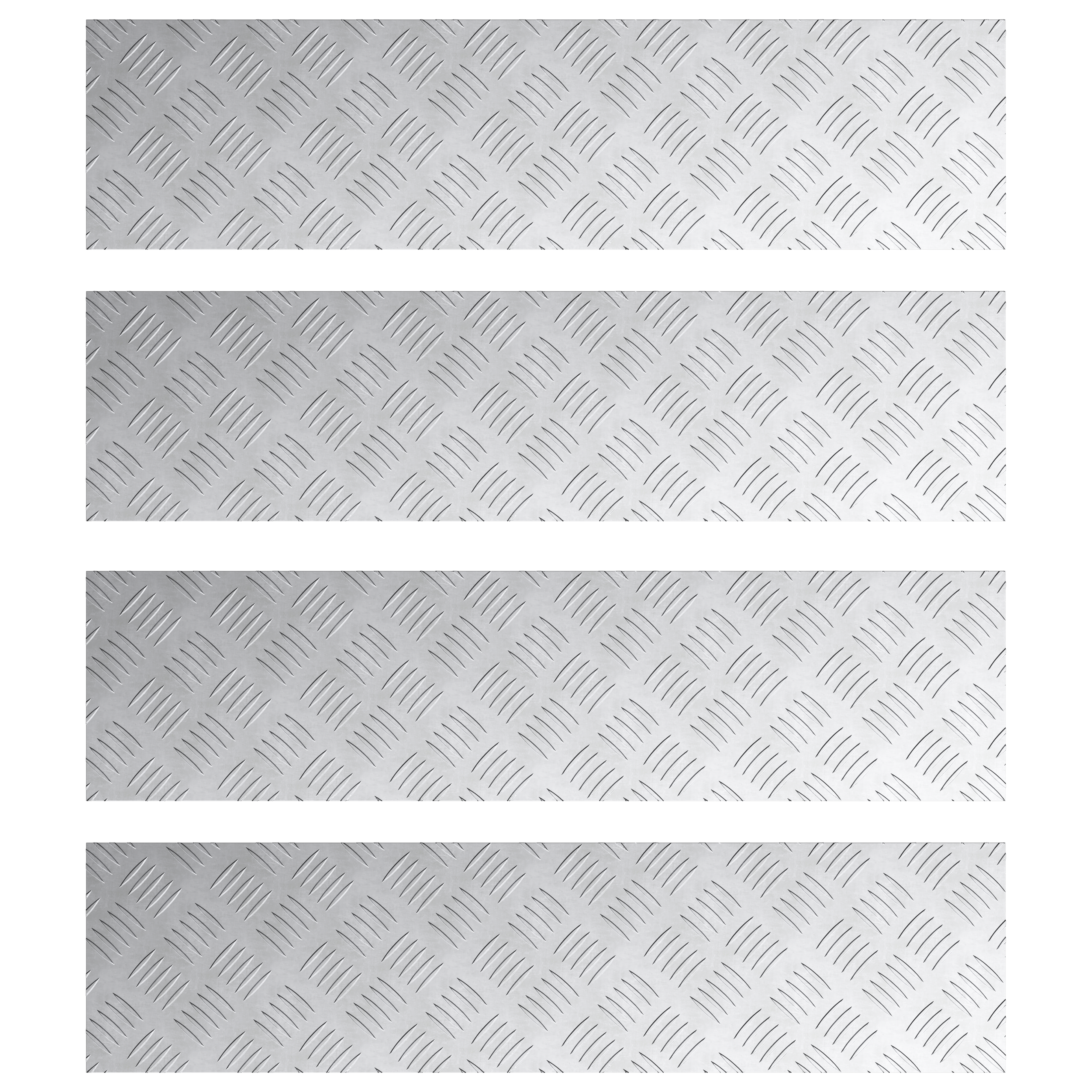Aluminium Checker Plates 4 pcs Anti-Slip 80x20 cm - Image 2