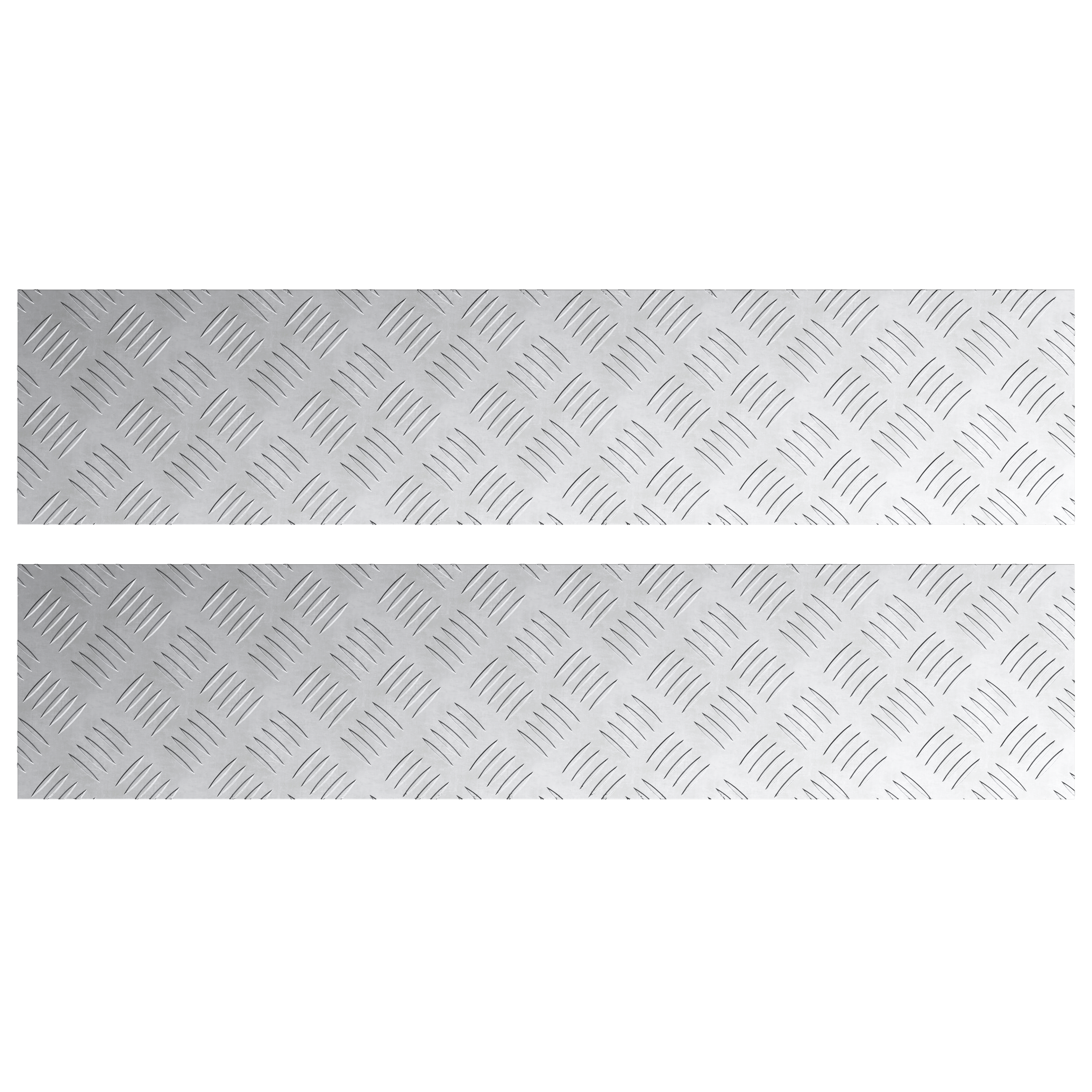 Aluminium Checker Plates 2 pcs Anti-Slip 90x20 cm - Image 2