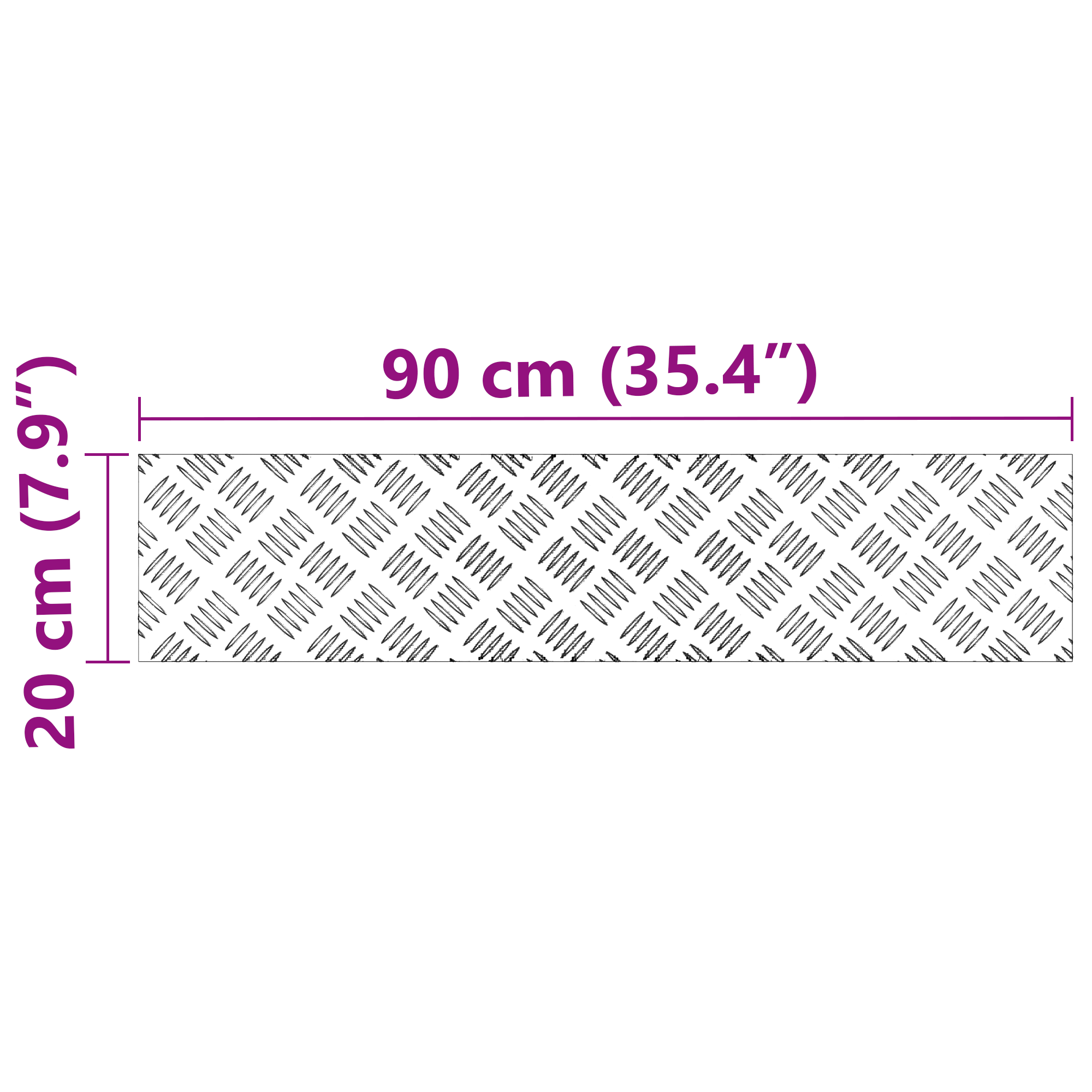 Aluminium Checker Plates 2 pcs Anti-Slip 90x20 cm - Image 8