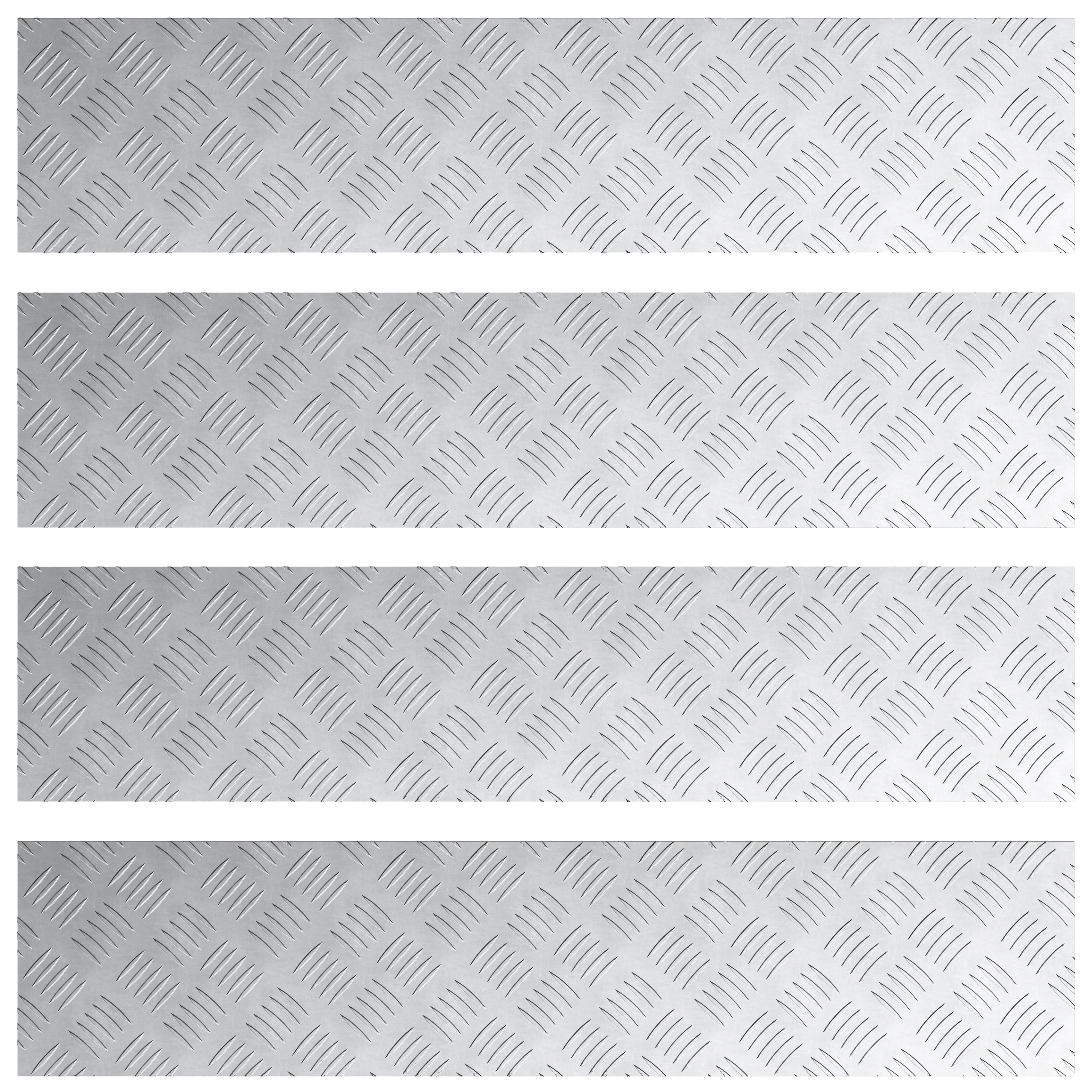 Thumbnail - vidaXL Aluminium-Riffelbleche 4 Stk. Rutschfest 90x20 cm