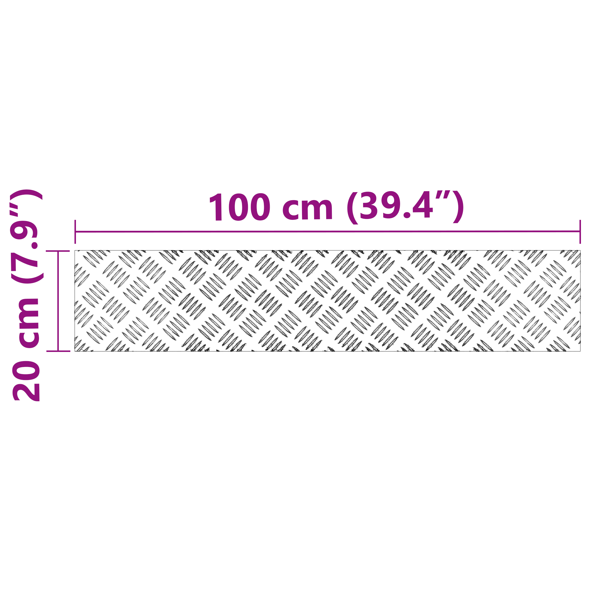 Aluminium Checker Plates 4 pcs Anti-Slip 100x20 cm - Image 8