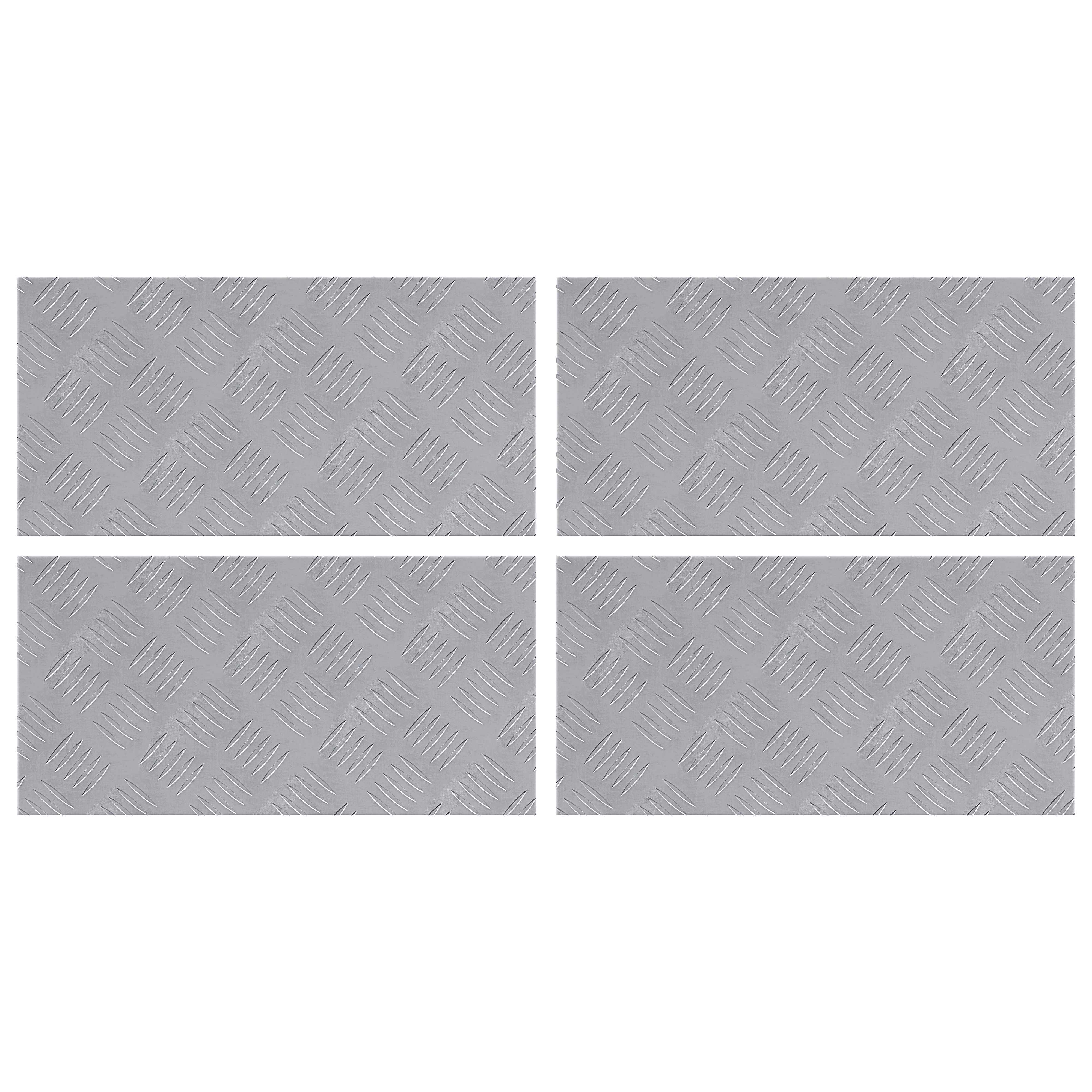 Aluminium Checker Plates - 4 Pack, Non-Slip, 50x25 cm - Image 2