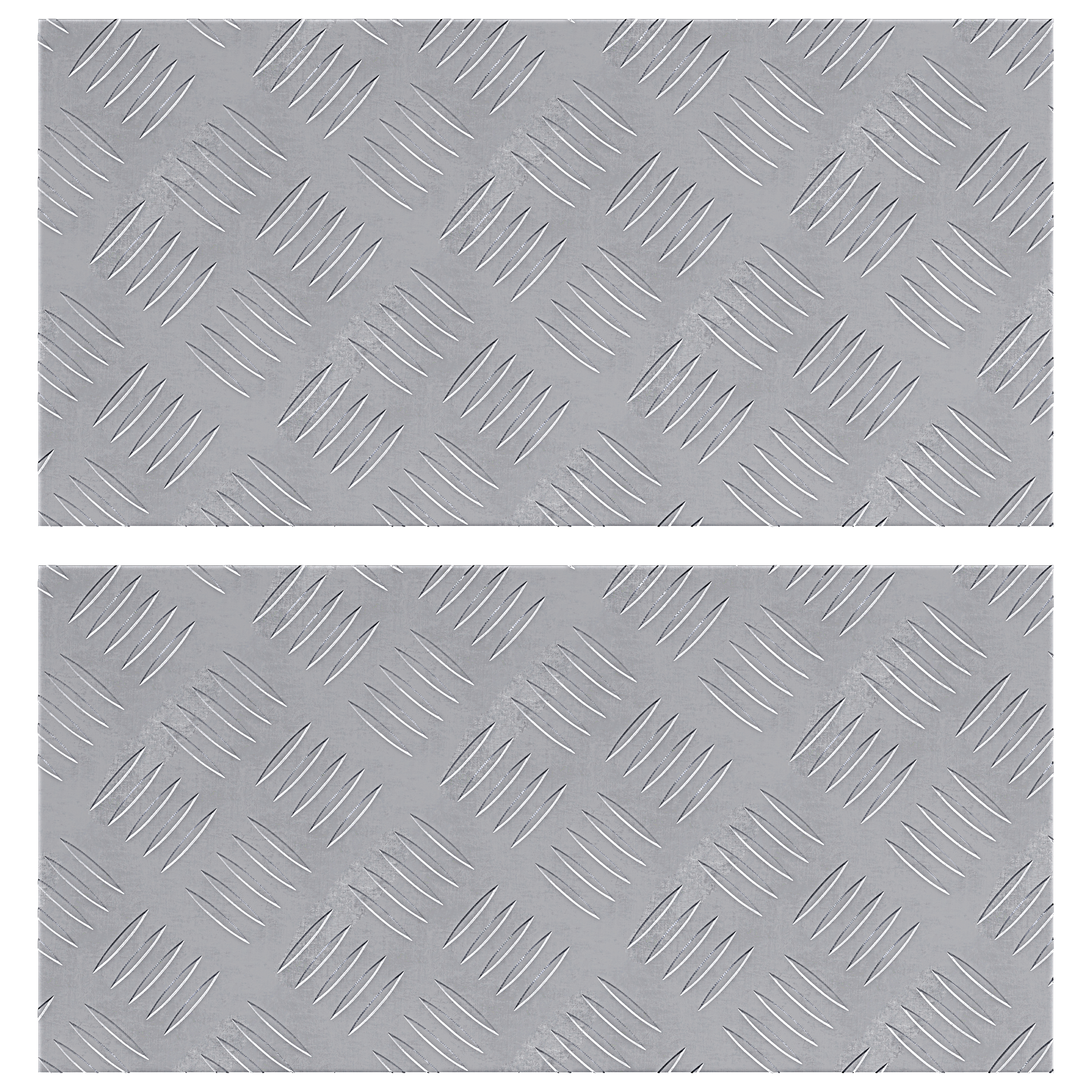 Aluminium Checker Plates 2 pcs Anti-Slip 50x25 cm - Image 2