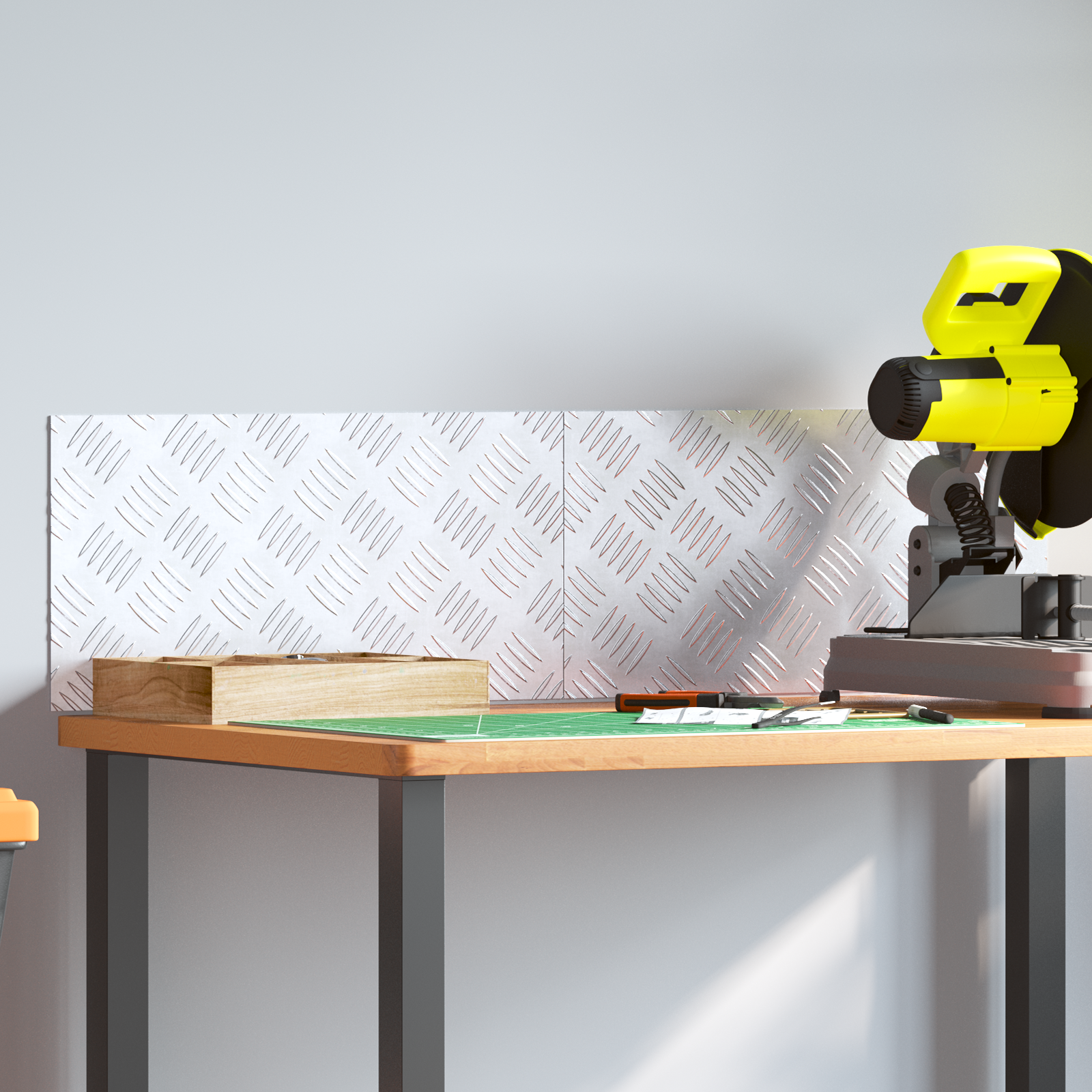 Aluminium Checker Plates 2 pcs Anti-Slip 50x25 cm - Image 4