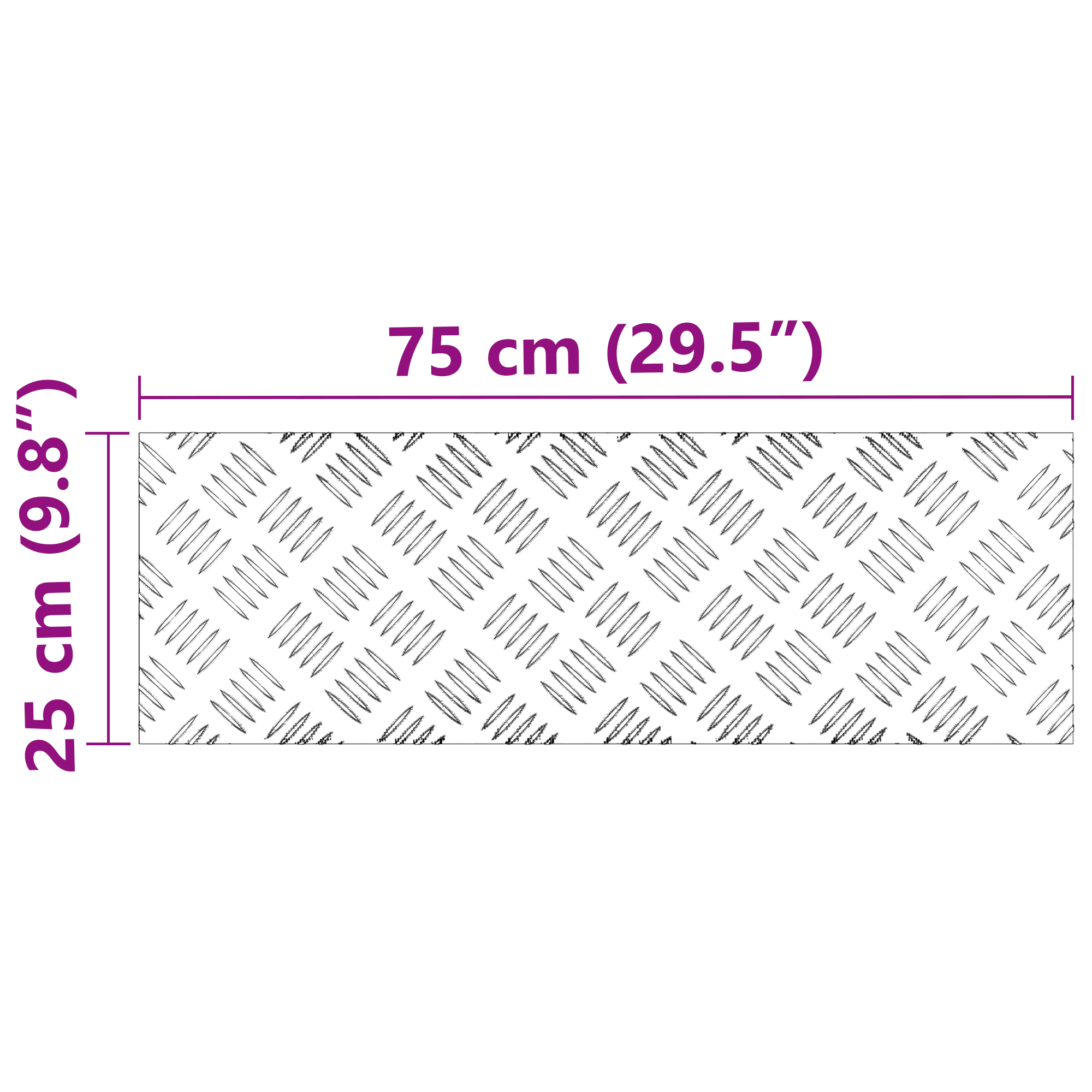 Aluminium Checker Plates 2 pcs Anti-Slip 75x25 cm - Image 8