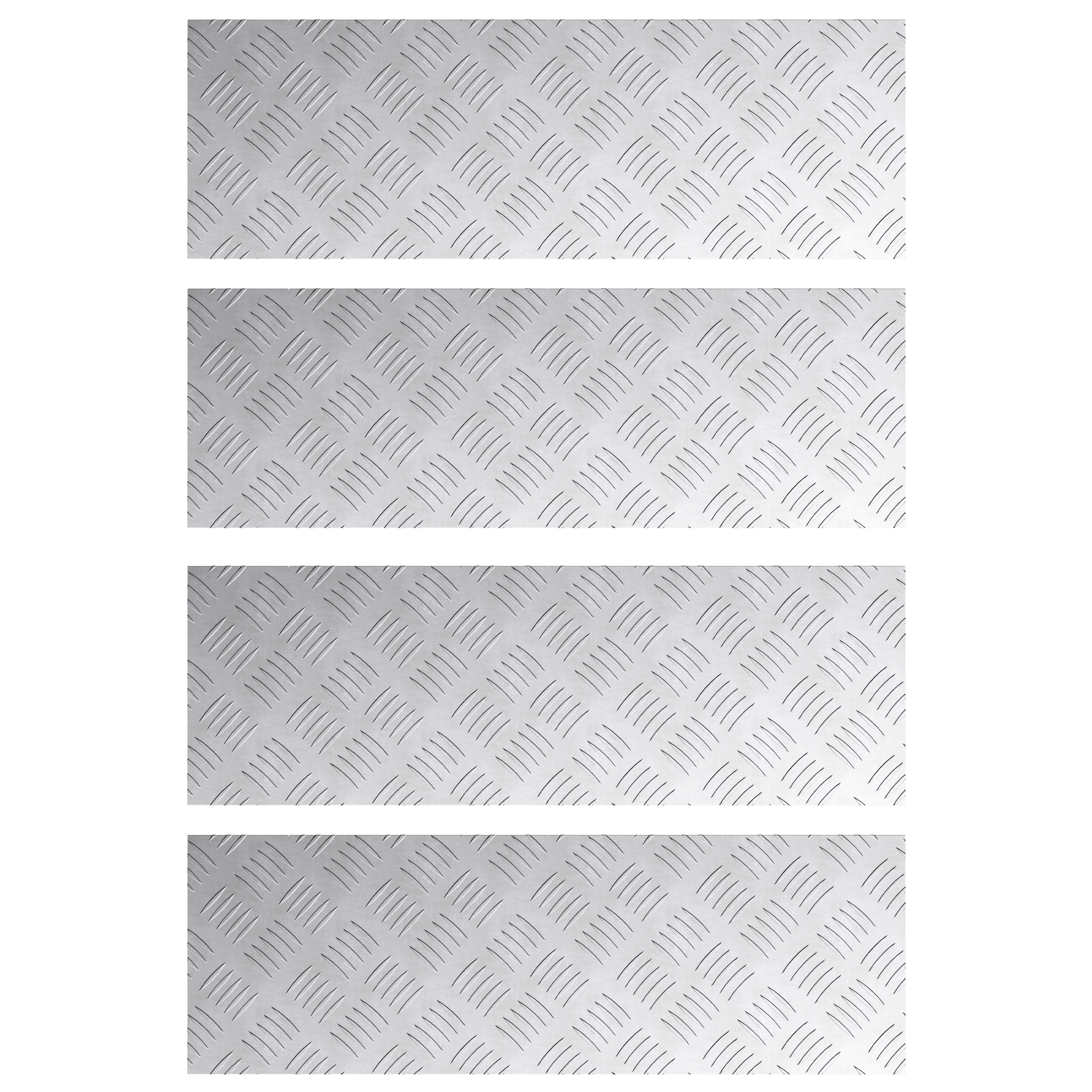 Aluminium Checker Plates 4 pcs Anti-Slip 75x25 cm - Image 2