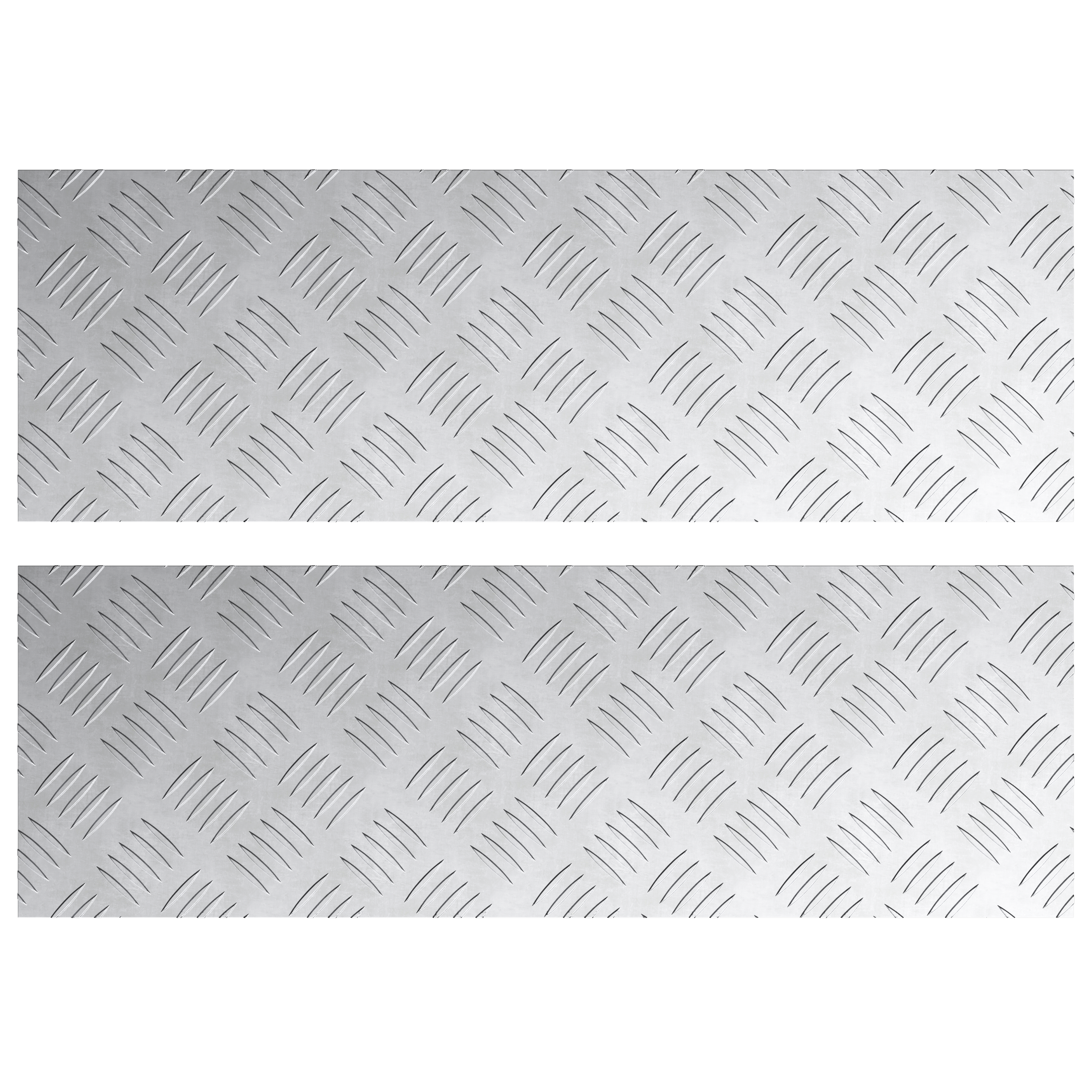 Thumbnail - vidaXL Aluminium-Riffelbleche 2 Stk. Rutschfest 75x25 cm