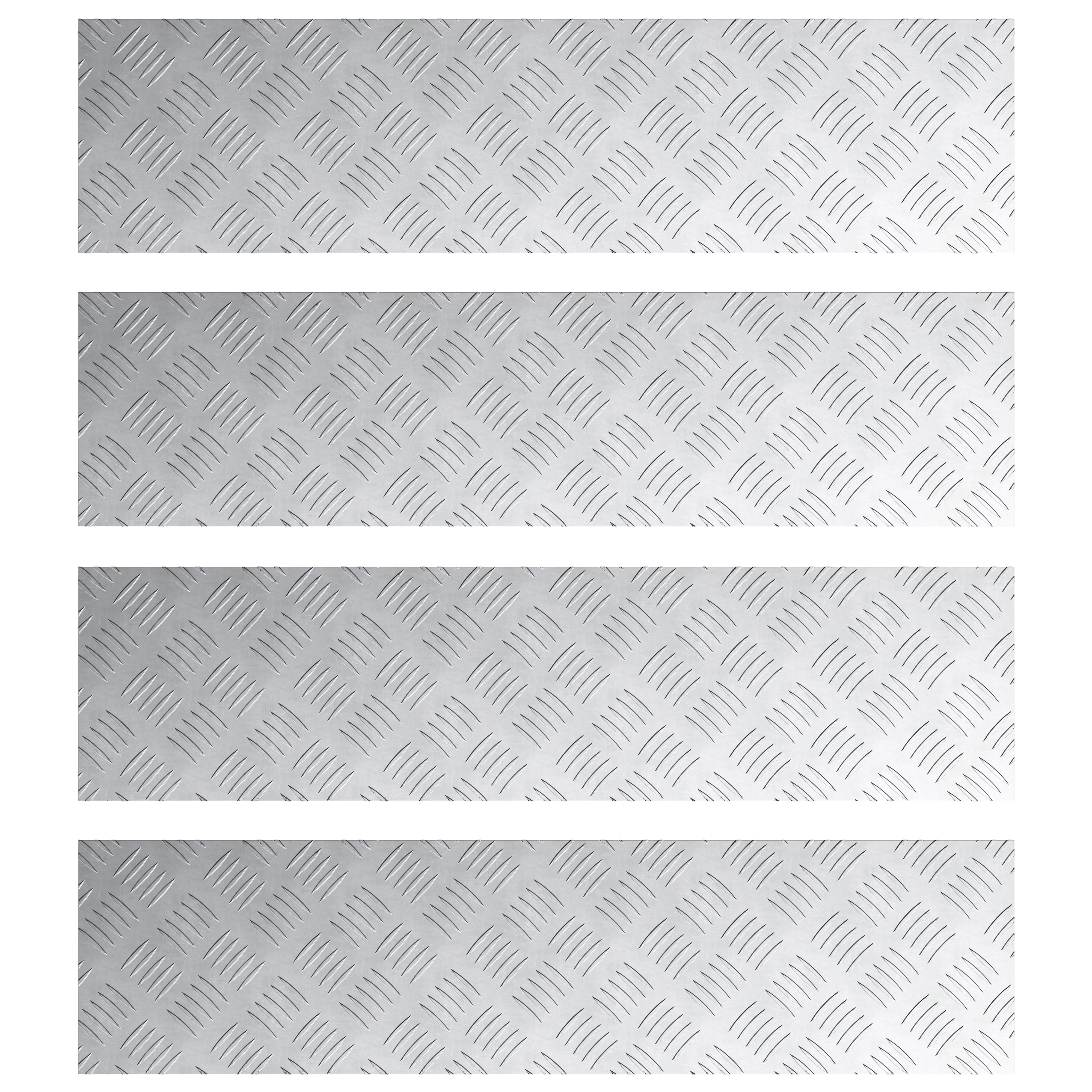 Aluminium Checker Plates 4 pcs Anti-Slip 100x25 cm - Image 2