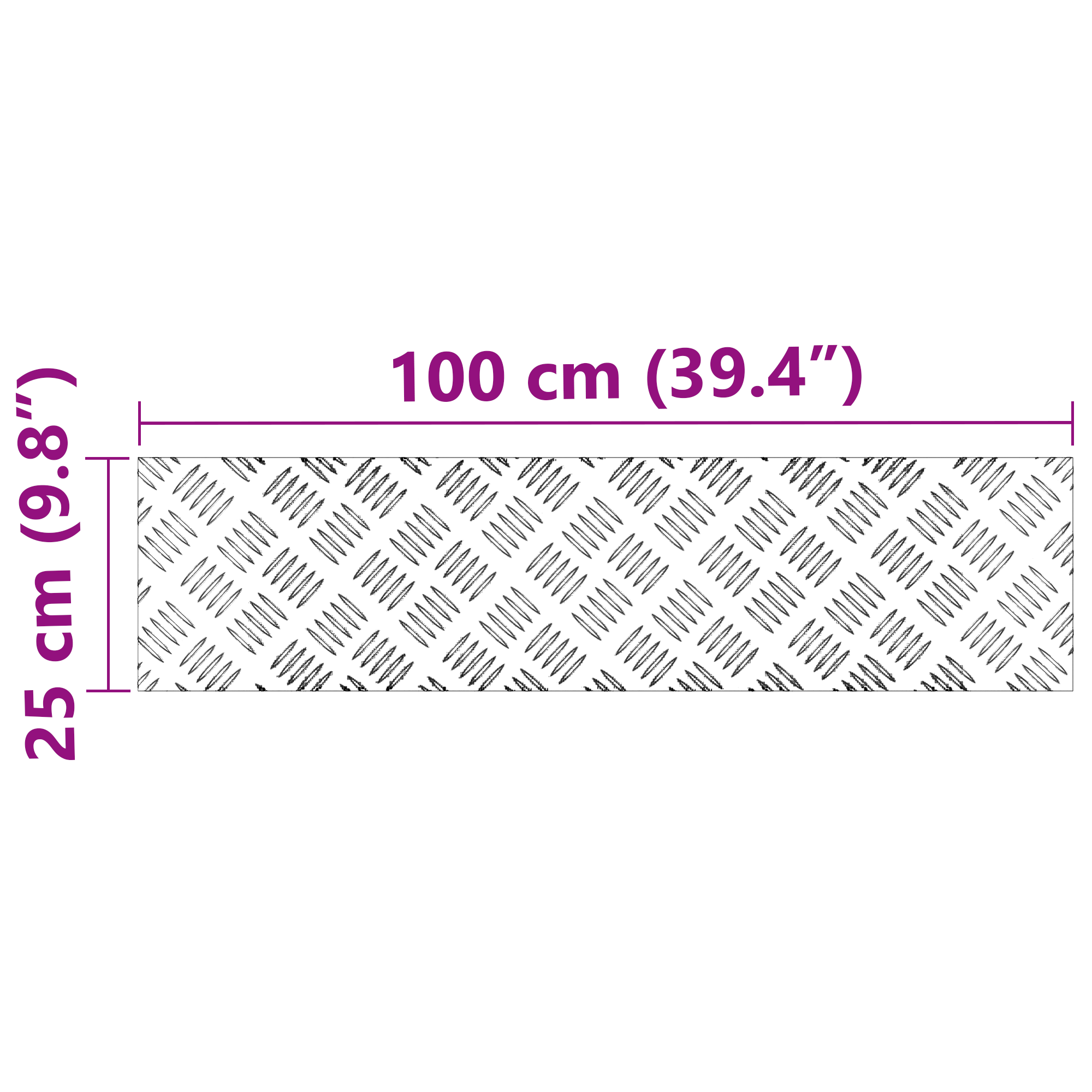 Aluminium Checker Plates 4 pcs Anti-Slip 100x25 cm - Image 8