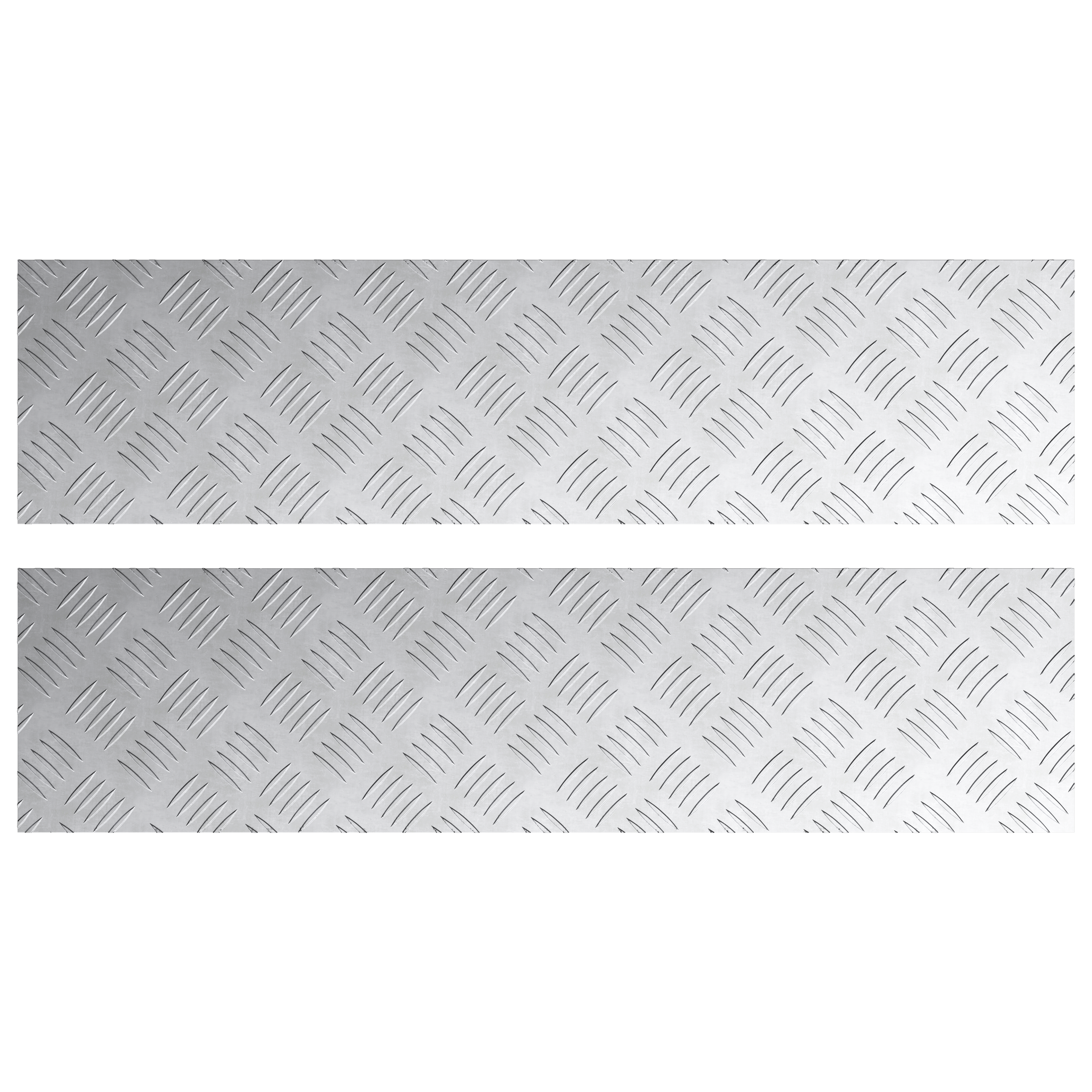 Aluminium Checker Plates 2 pcs Anti-Slip 100x25 cm - Image 2