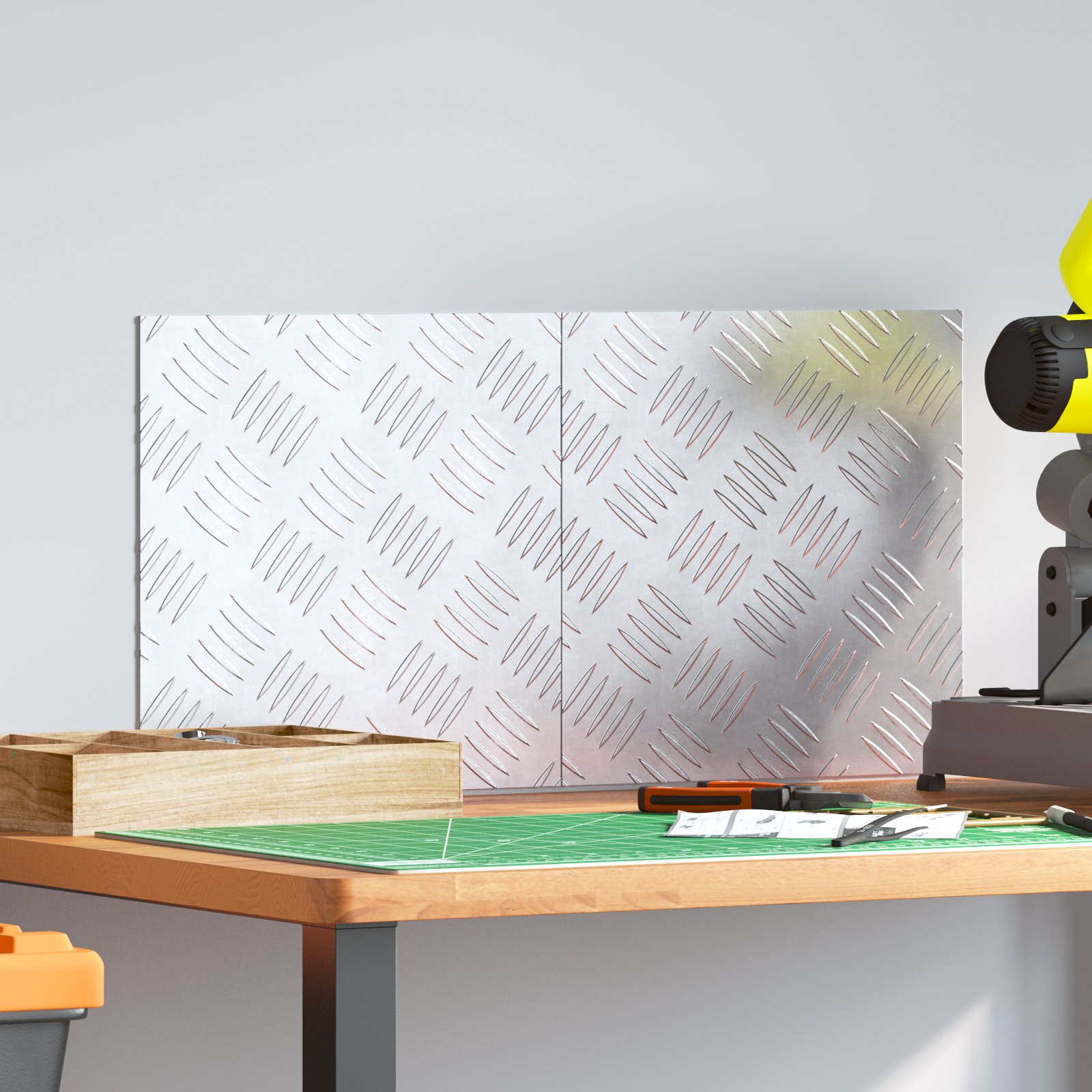 Aluminium Checker Plates - 2 pieces, Anti-Slip, 30x30 cm - Image 3