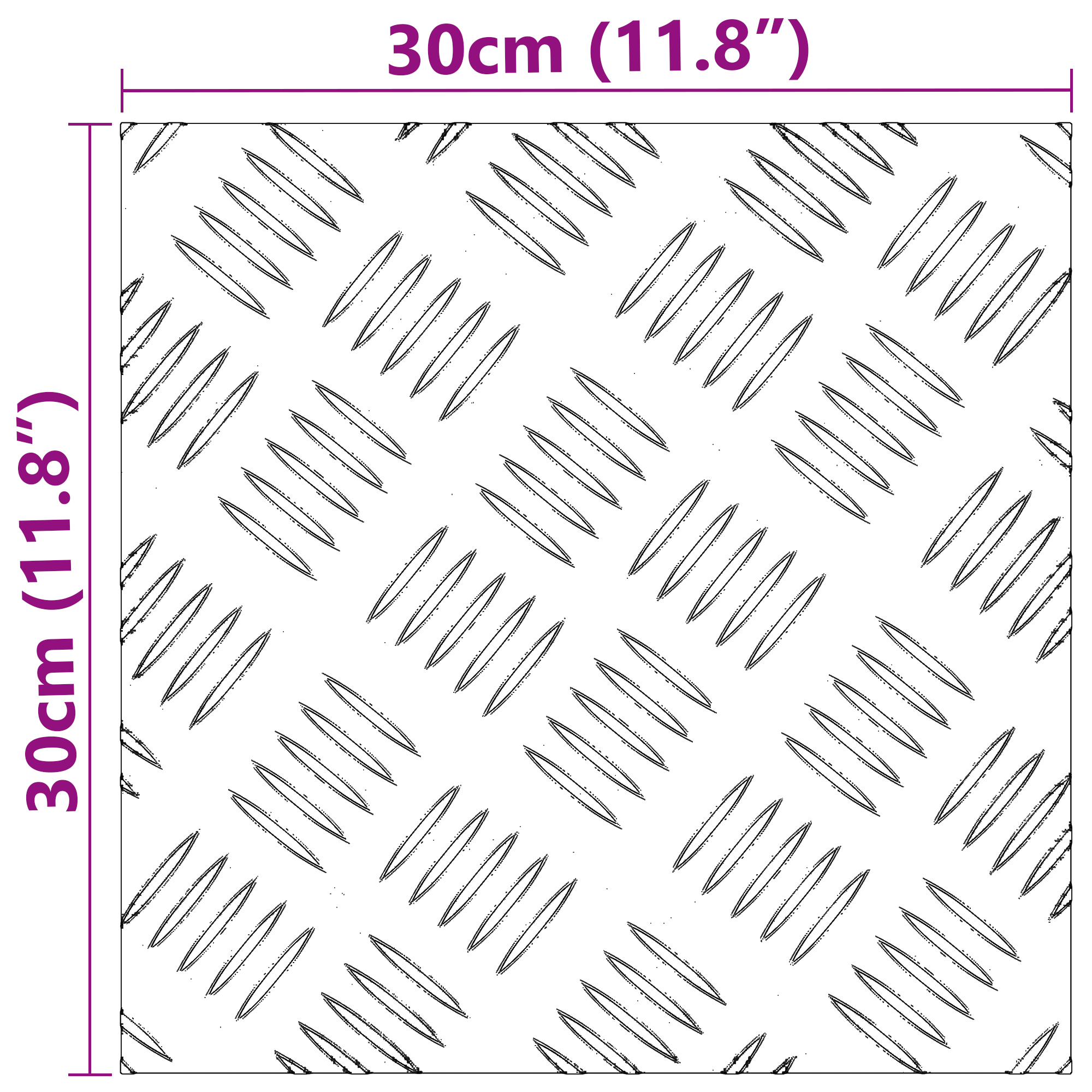Aluminium Checker Plates 2 pcs Anti-Slip 30x30 cm - Image 8