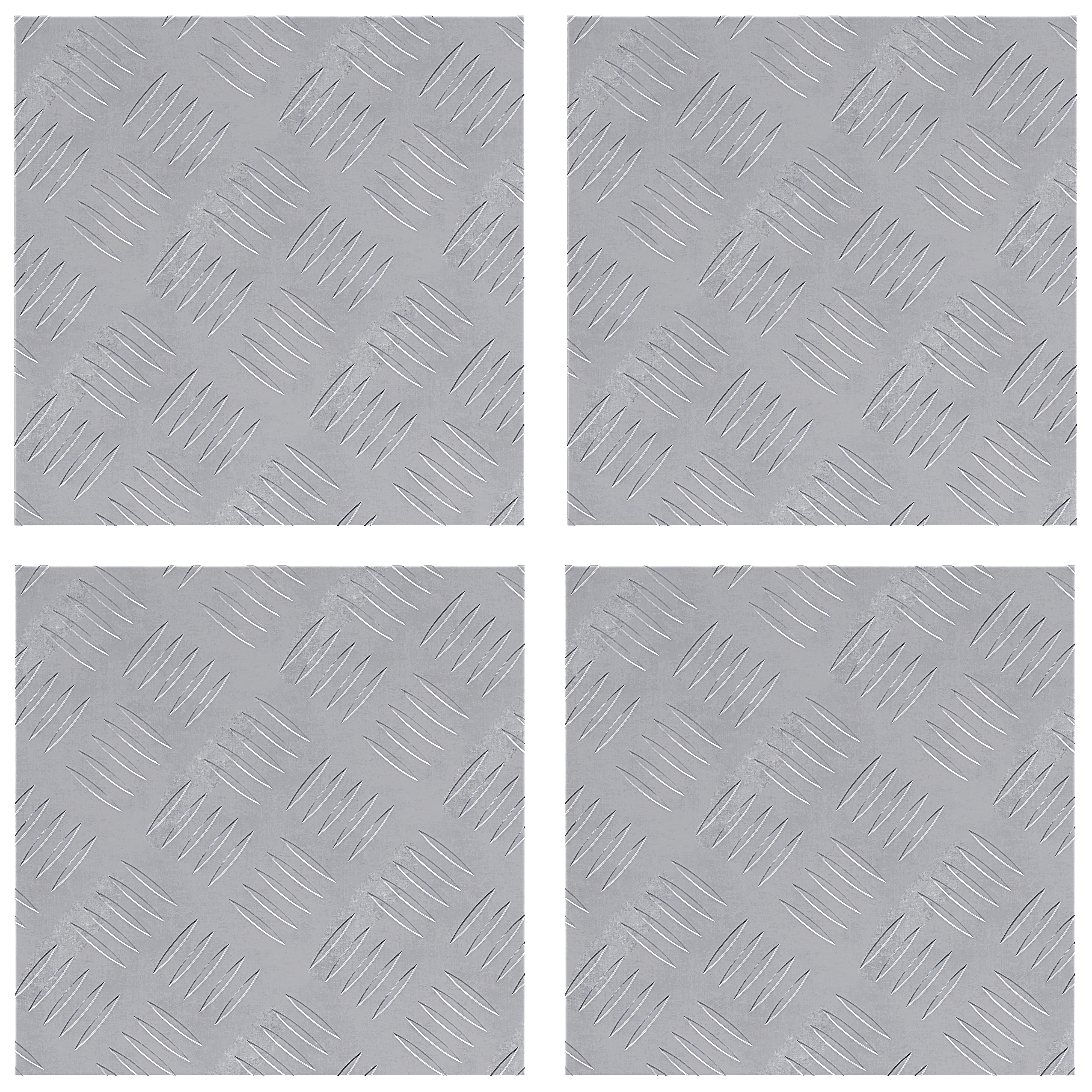 Aluminium Checker Plates 4 pcs Anti-Slip 30x30 cm - Image 2