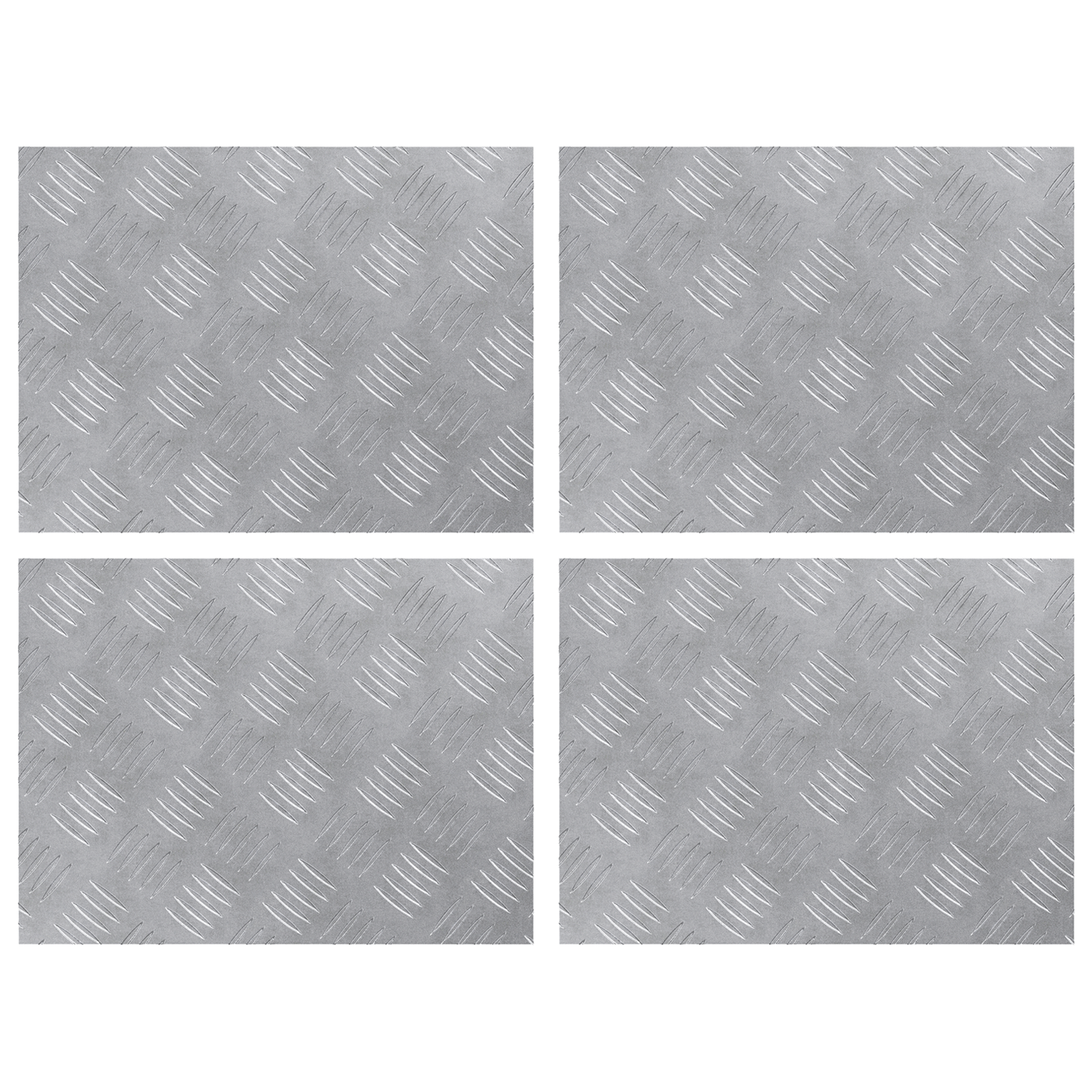 Aluminium Checker Plates 4 pcs Anti-Slip 40x30 cm - Image 2