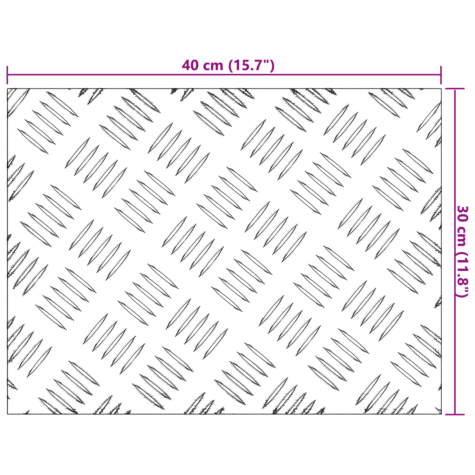 Aluminium Checker Plates 4 pcs Anti-Slip 40x30 cm - Image 8