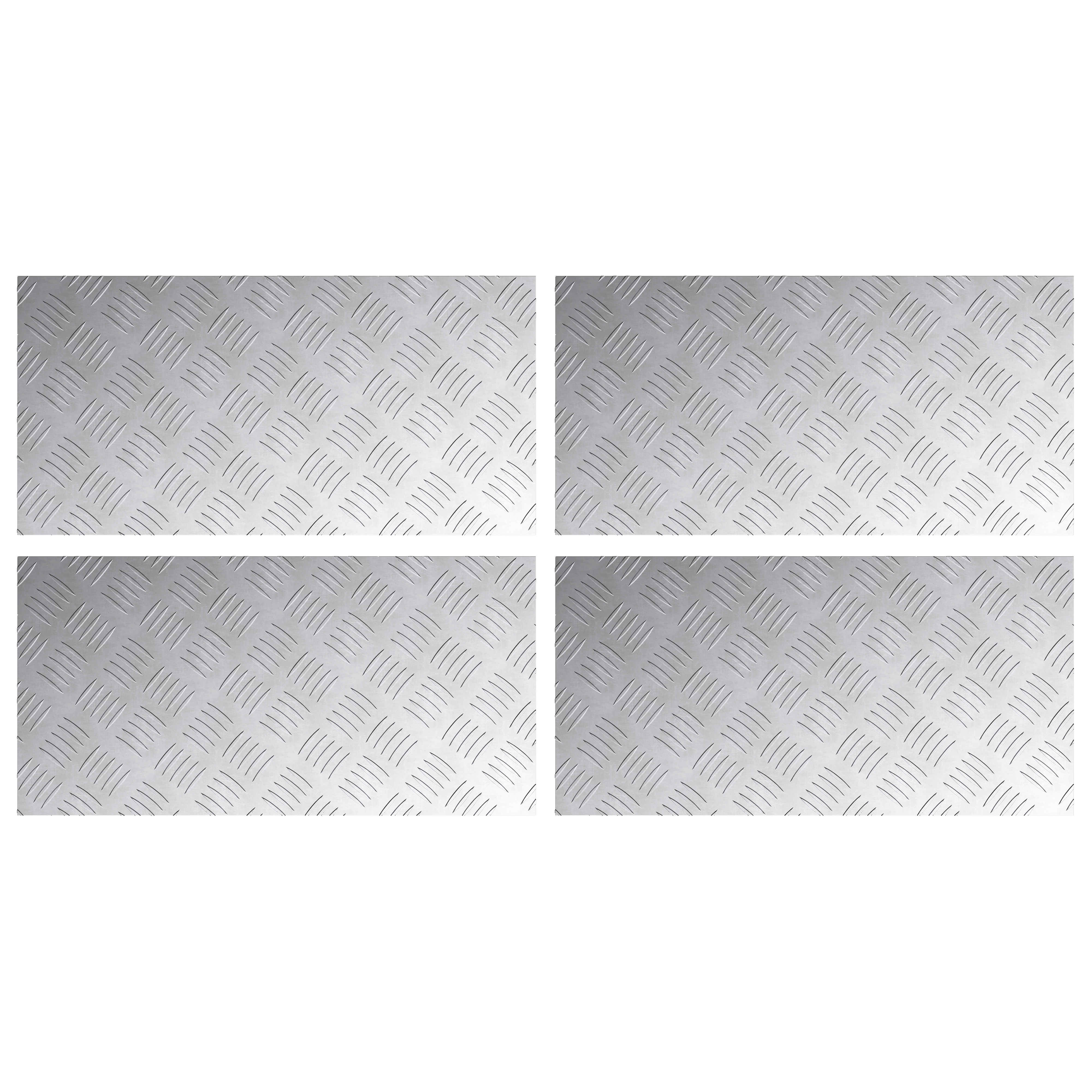 Aluminium Checker Plates 4 pcs Anti-Slip 60x30 cm - Image 2