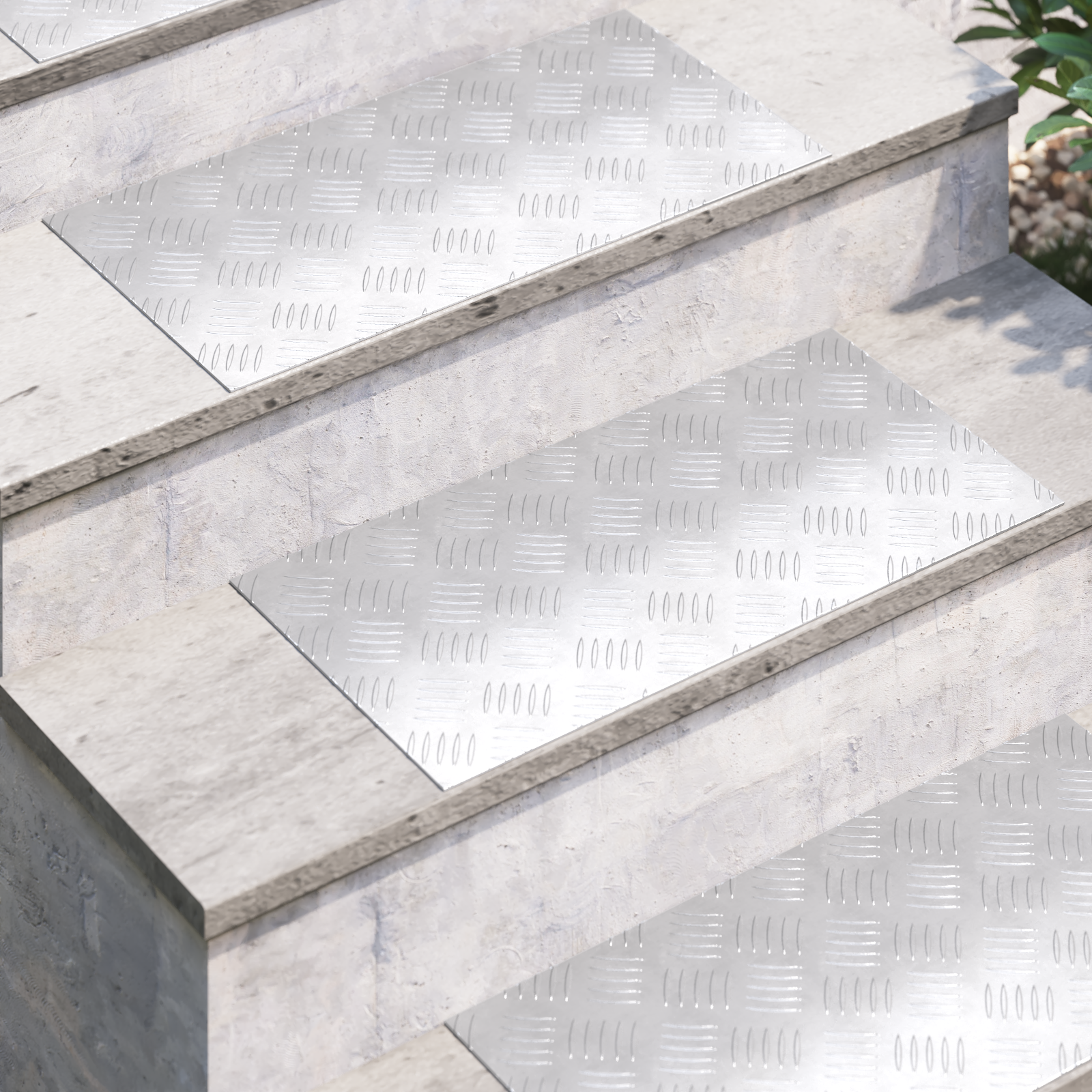 Aluminium Checker Plates 2 pcs Anti-Slip 60x30 cm - Image 3