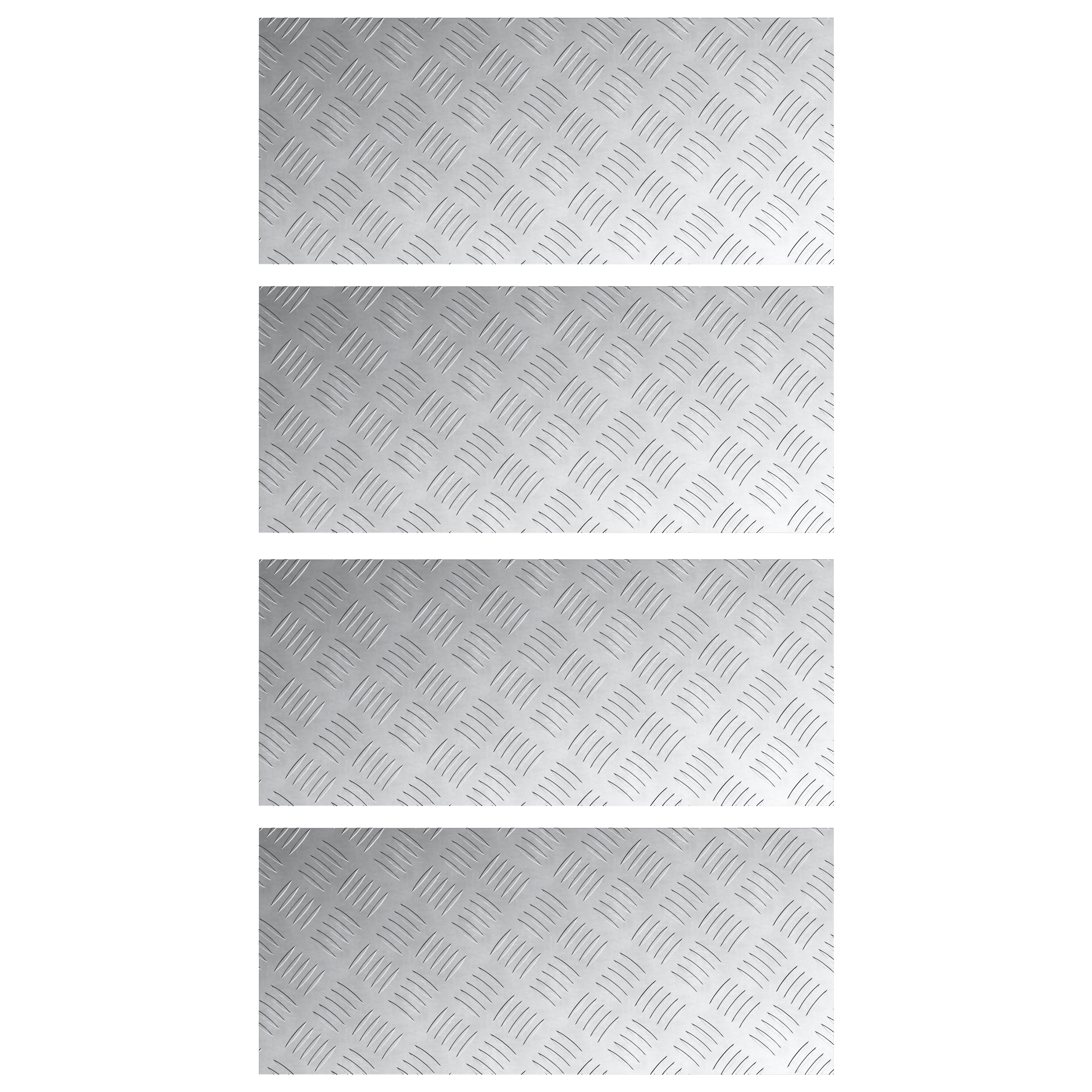 Aluminium Checker Plates 4 pcs Anti-Slip 70x30 cm - Image 2