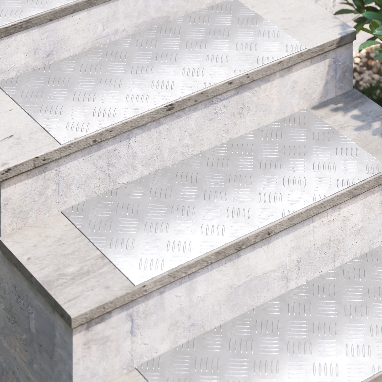 Aluminium Checker Plates 4 pcs Anti-Slip 70x30 cm - Image 3