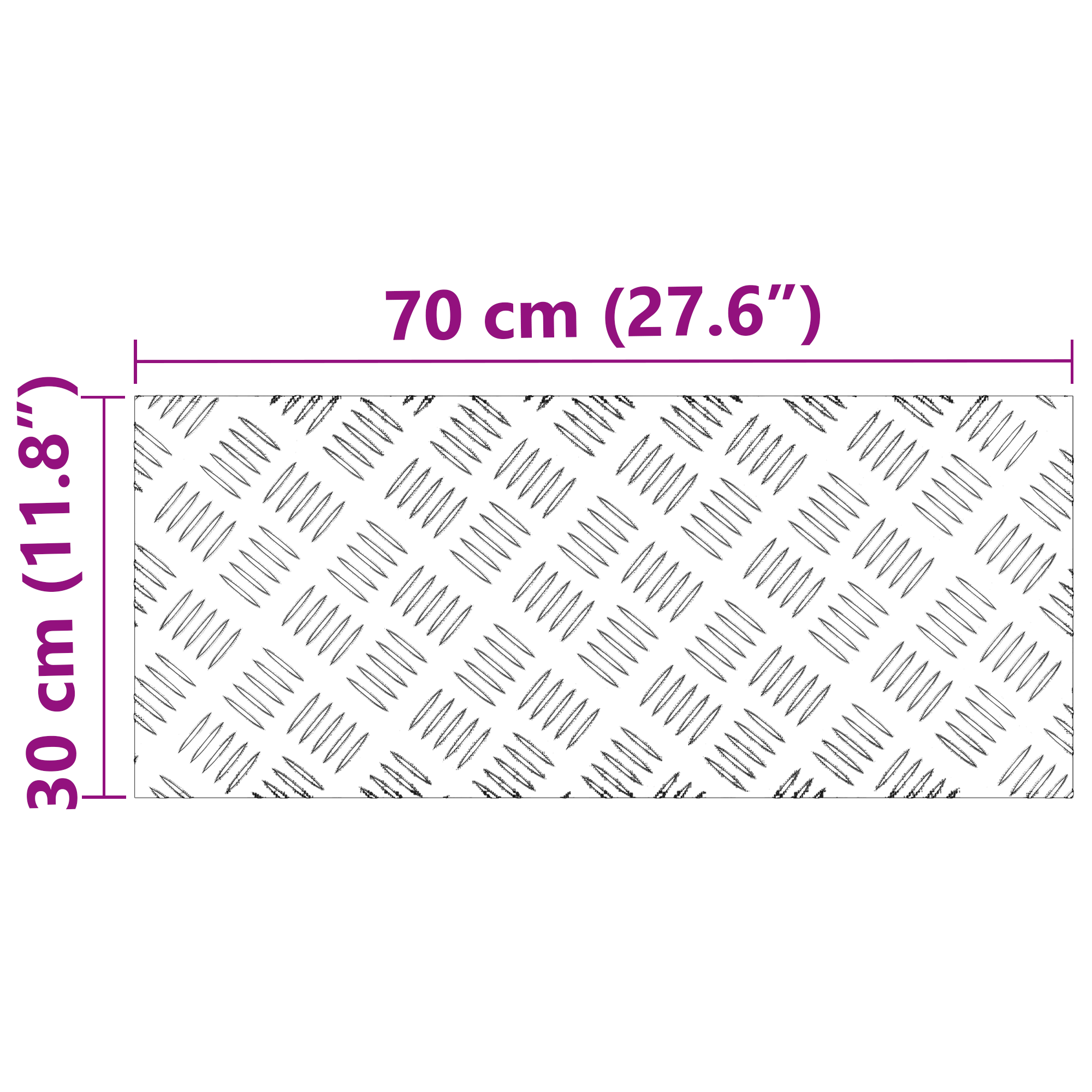 Aluminium Checker Plates 4 pcs Anti-Slip 70x30 cm - Image 8