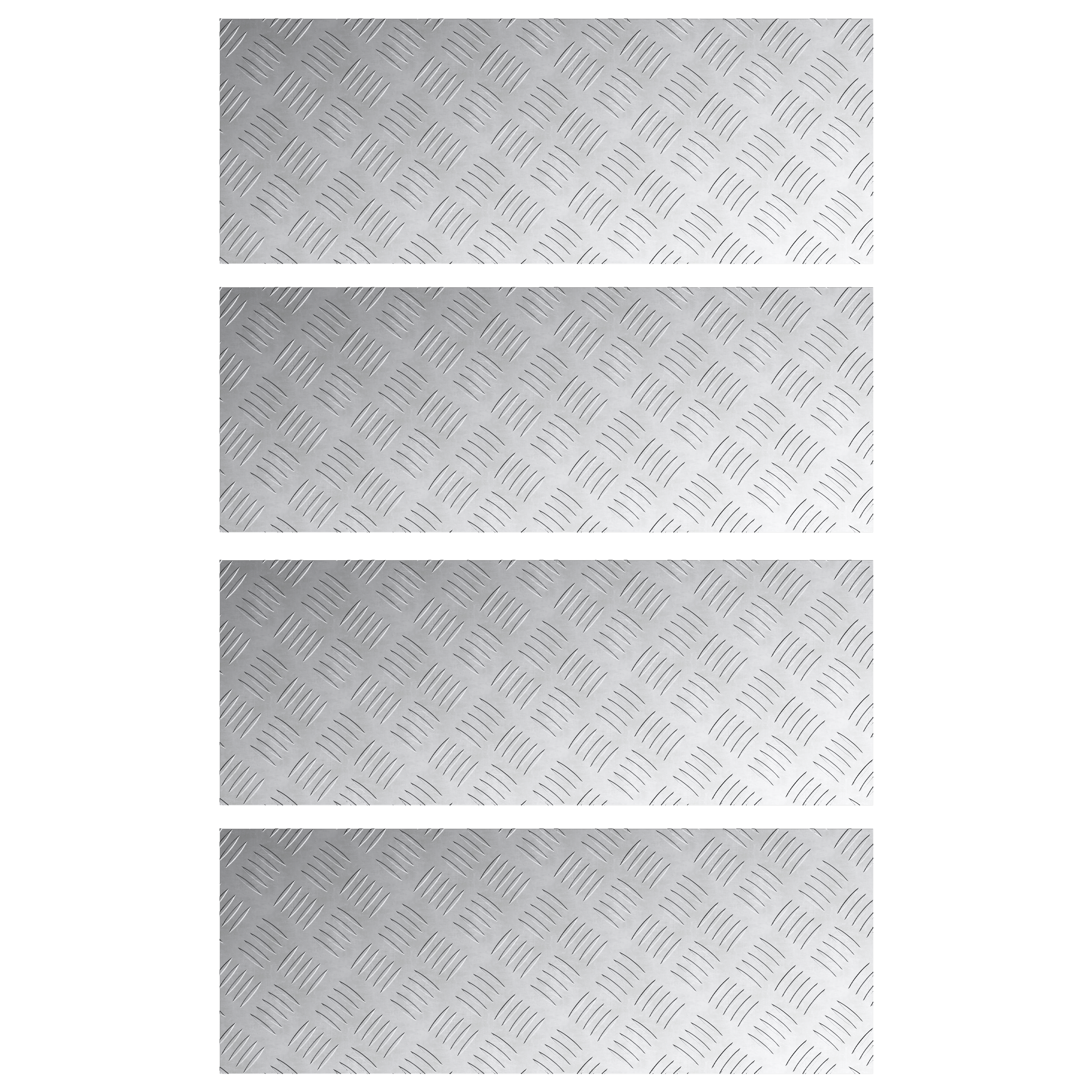 Thumbnail - vidaXL Aluminium-Riffelbleche 4 Stk. Rutschfest 80x30 cm