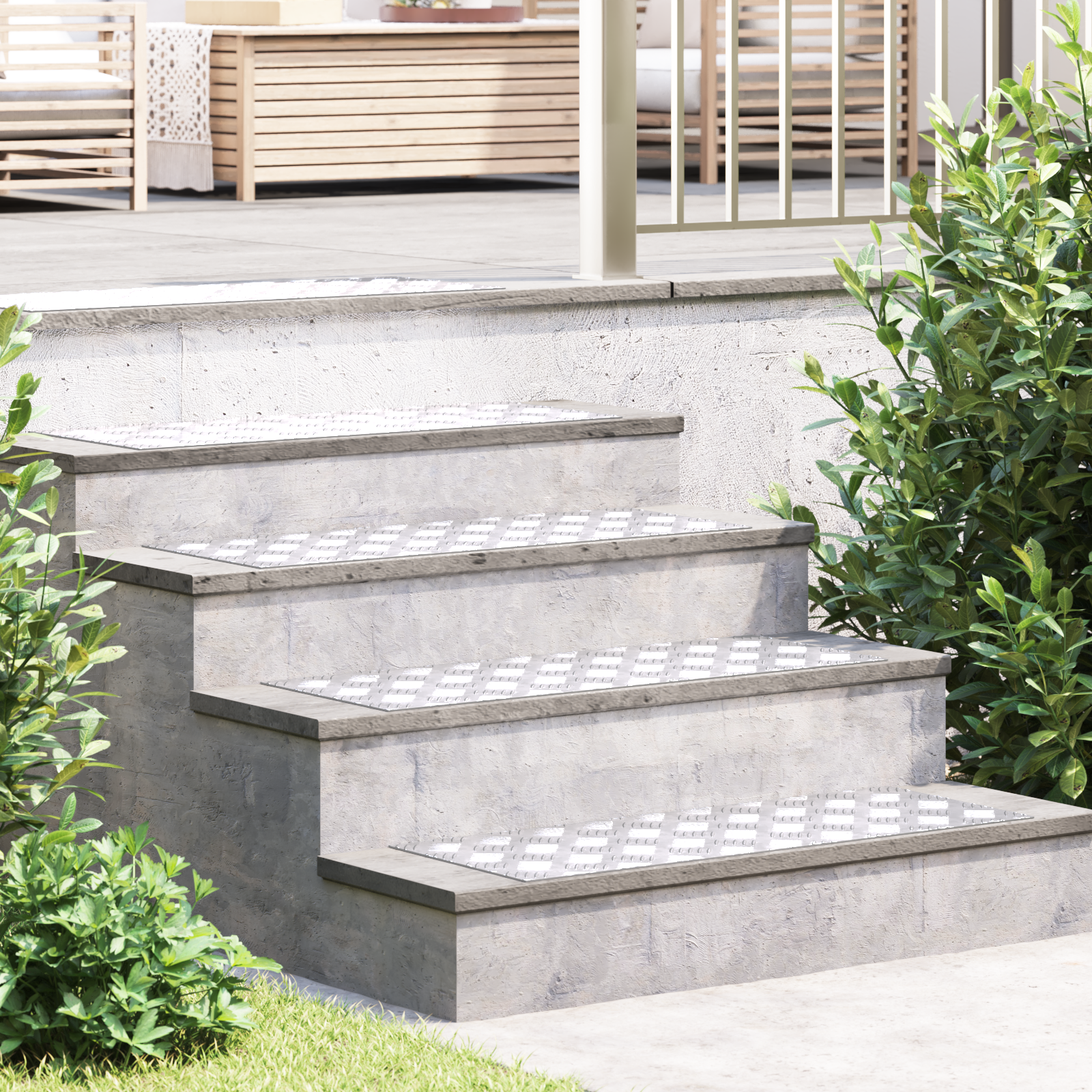 Aluminium Checker Plates 2 stuks Antislip 80×30 cm