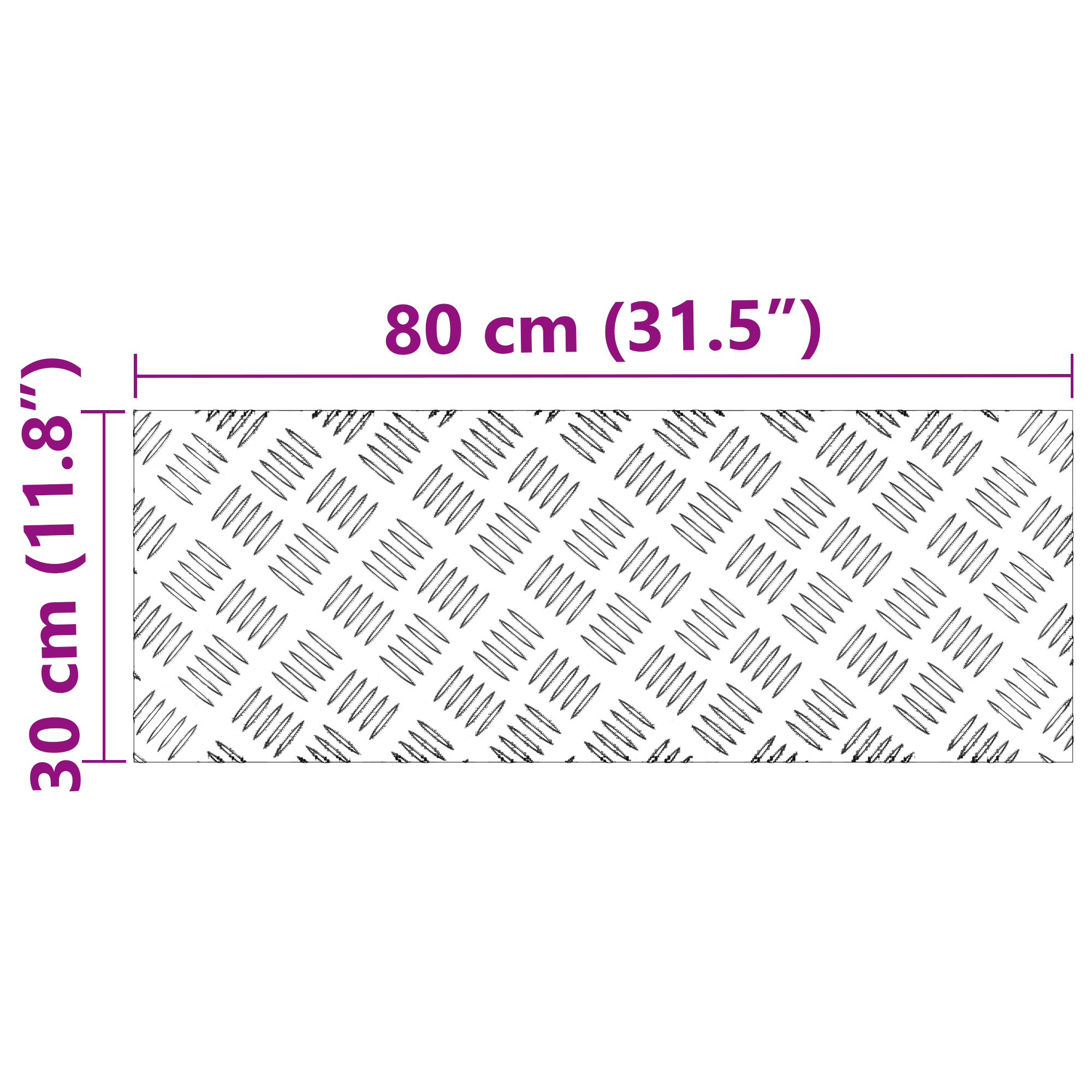 Aluminium Checker Plates 2 pcs Anti-Slip 80x30 cm - Image 8