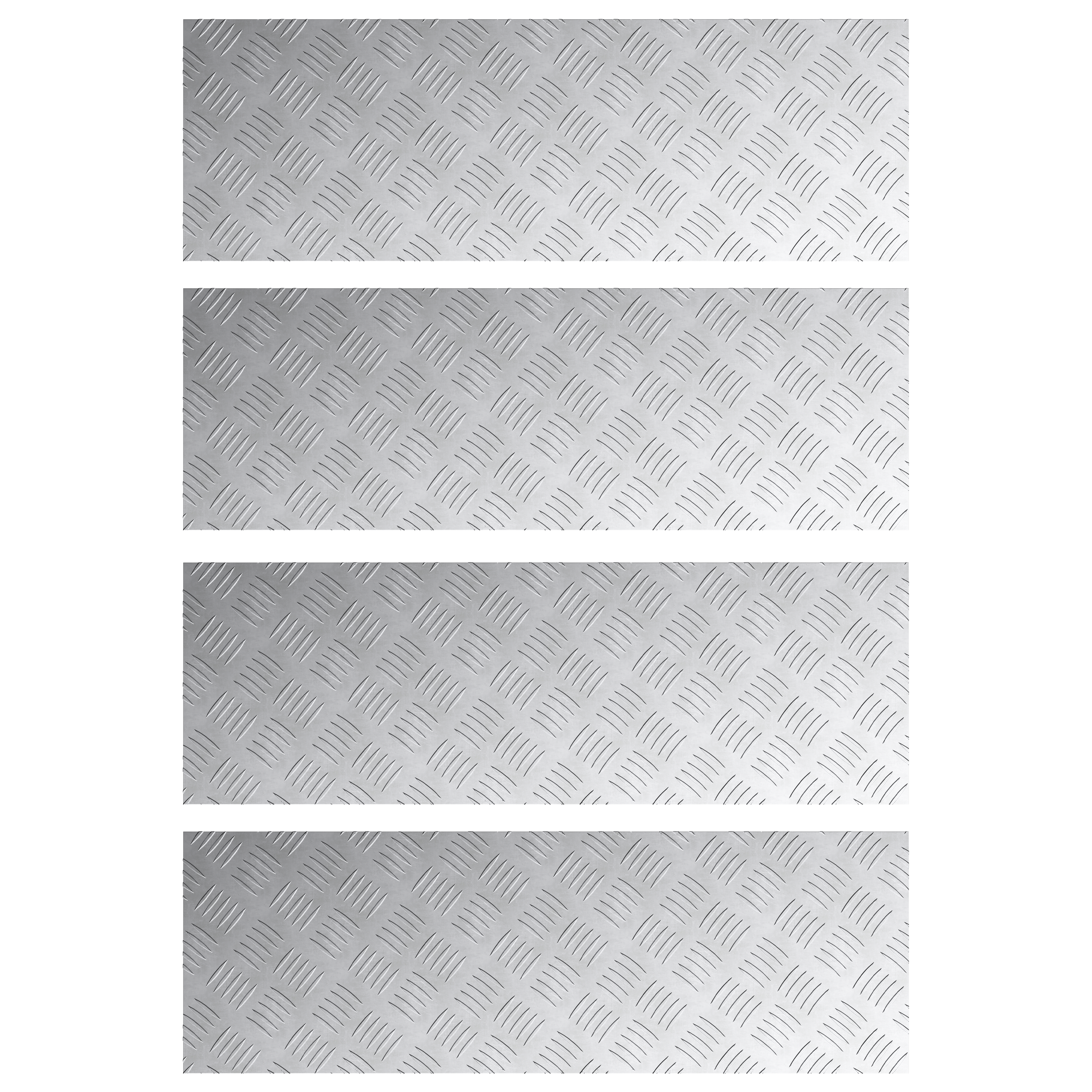 Aluminium Checker Plates 4 pcs Anti-Slip 90x30 cm - Image 2