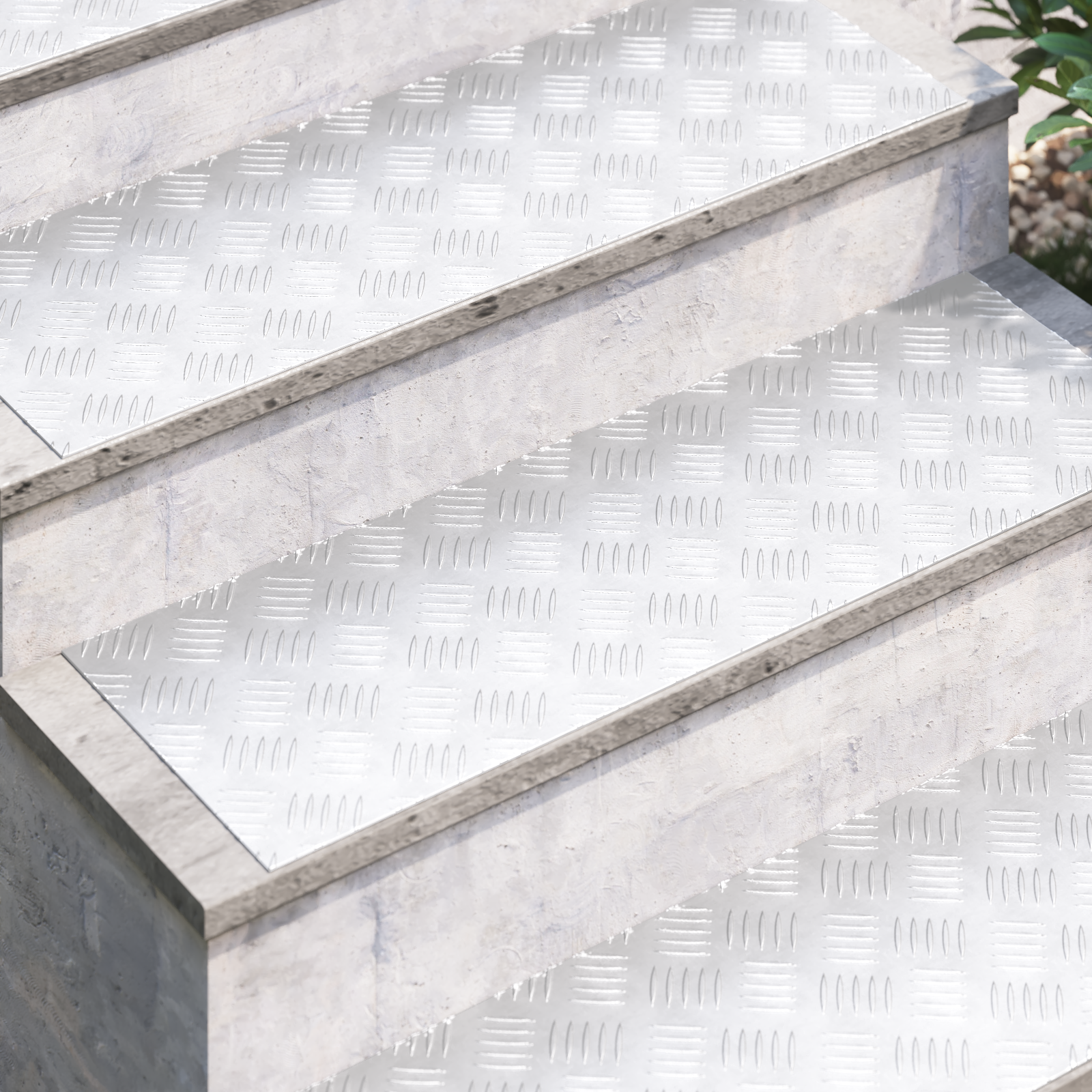 Aluminium Checker Plates 4 pcs Anti-Slip 90x30 cm - Image 3