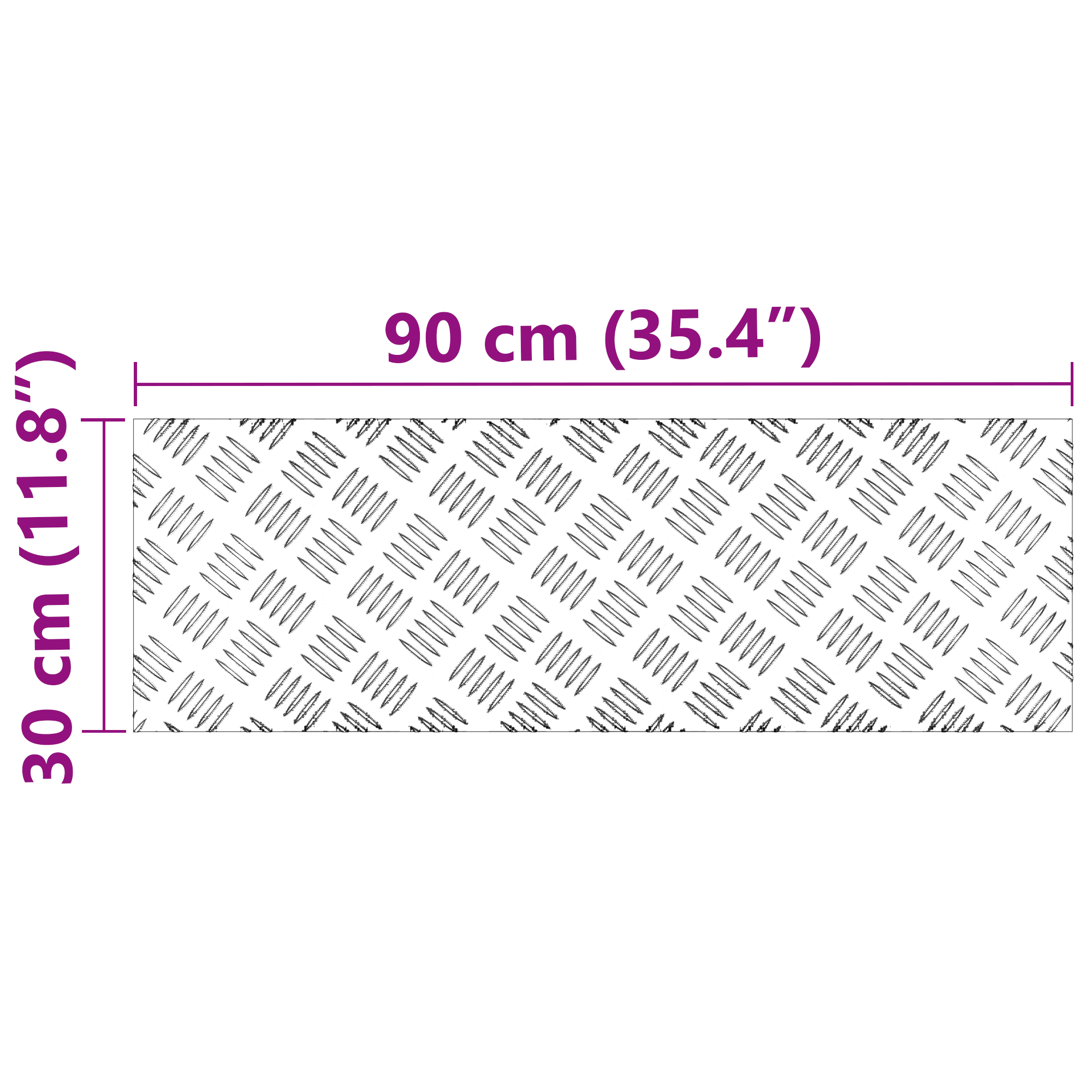 Aluminium Checker Plates 4 pcs Anti-Slip 90x30 cm - Image 8