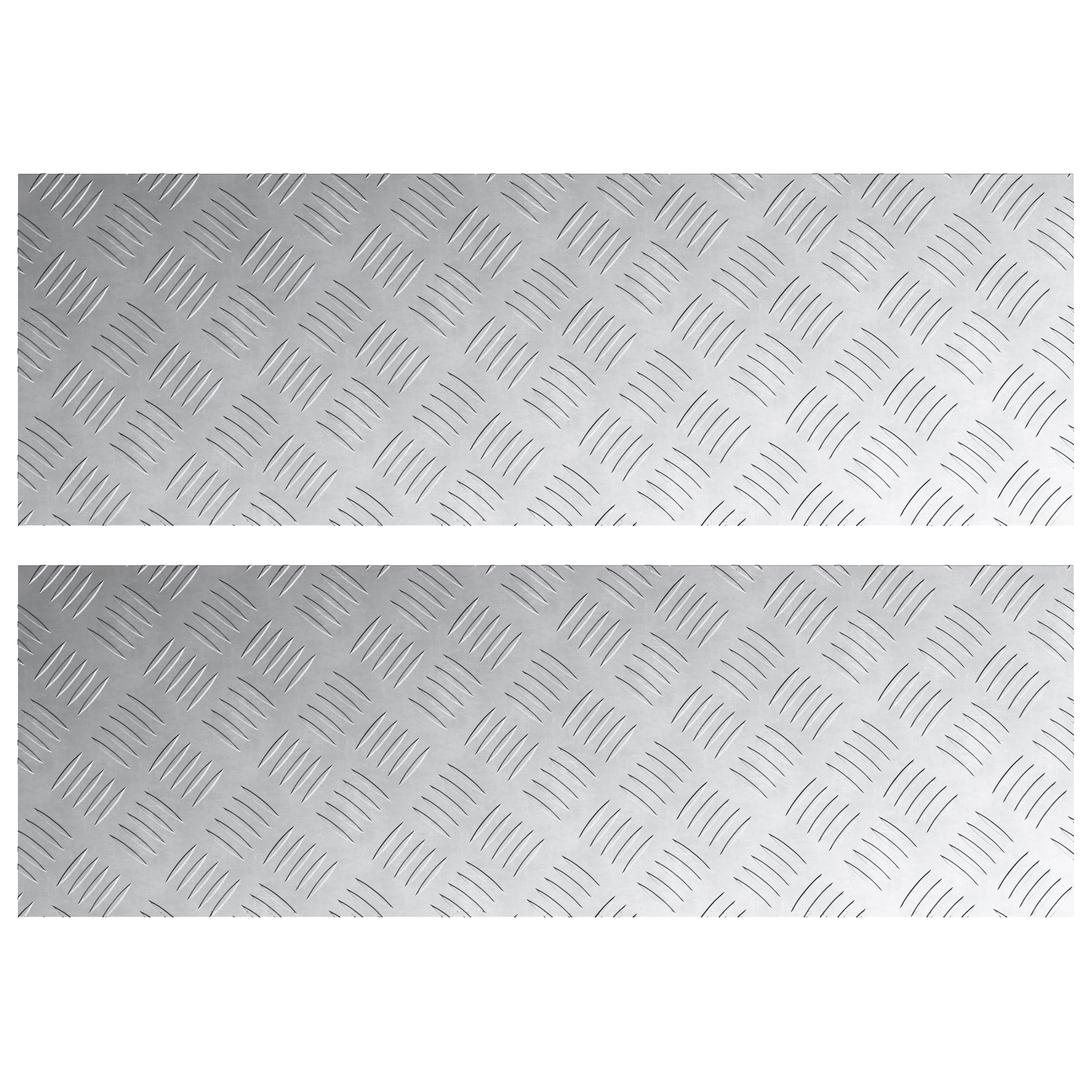 Aluminium Checker Plates 2 pcs Anti-Slip 90x30 cm - Image 2
