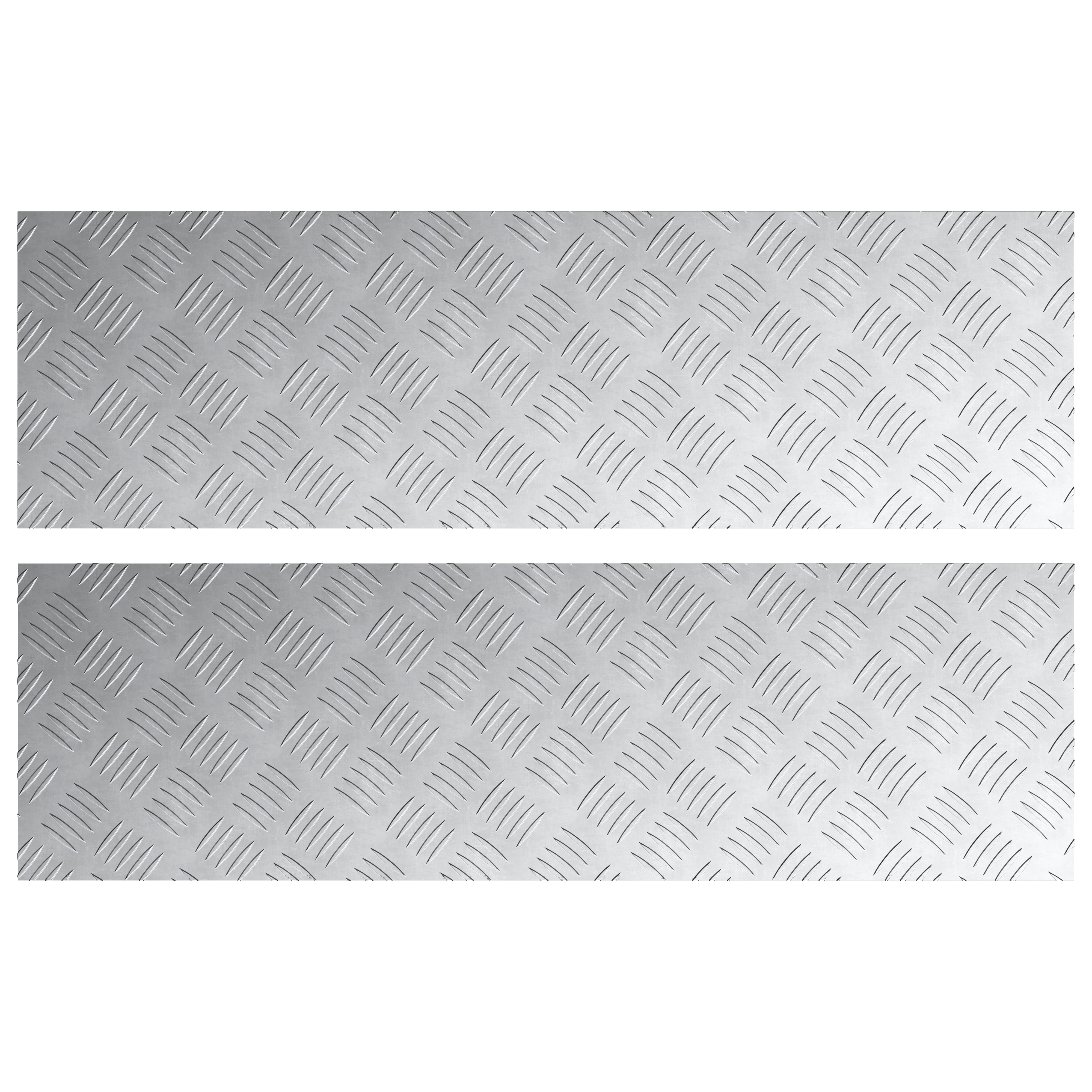 Aluminium Checker Plates 2 pcs Anti-Slip 100x30 cm - Image 2