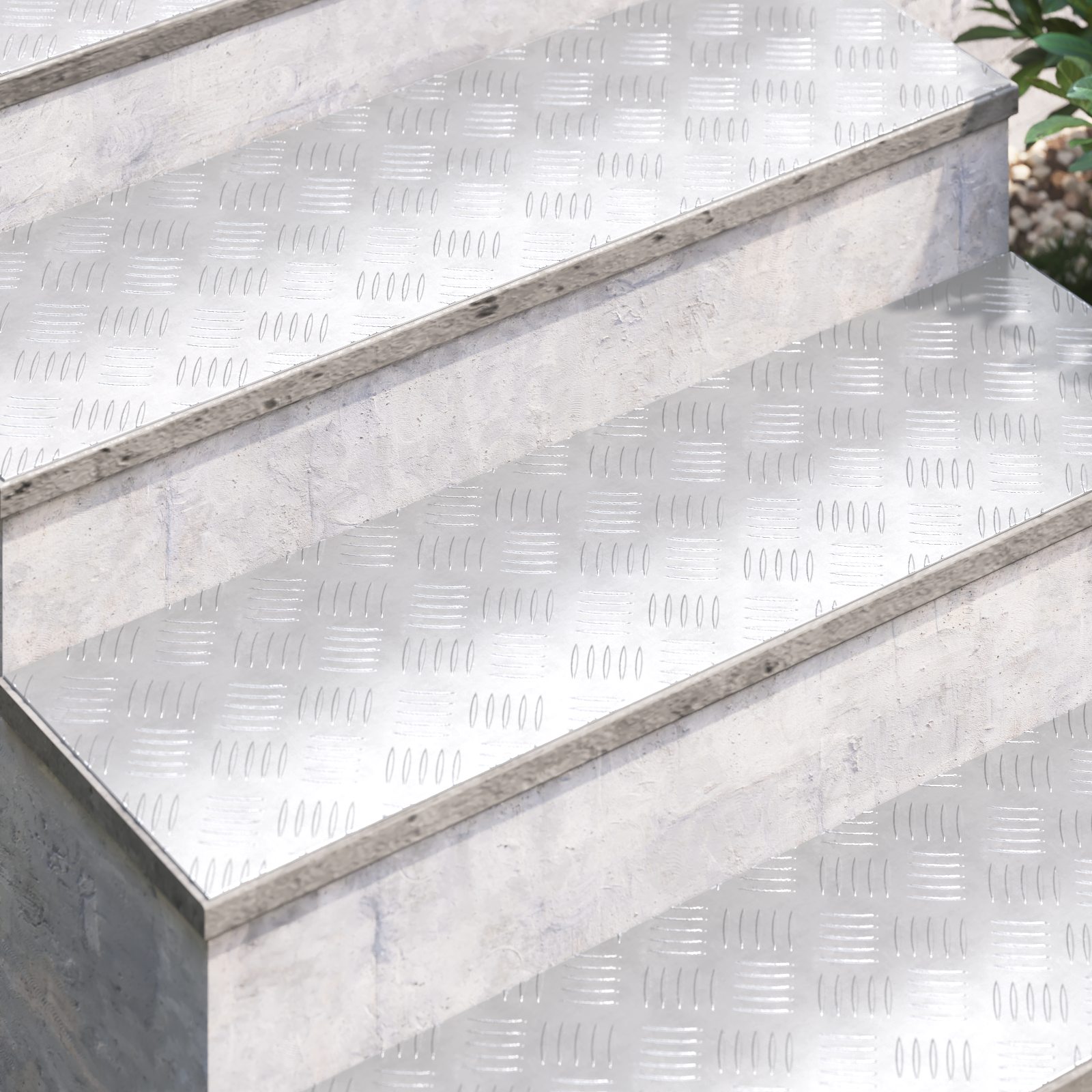 Aluminium Checker Plates 2 pcs Anti-Slip 100x30 cm - Image 3