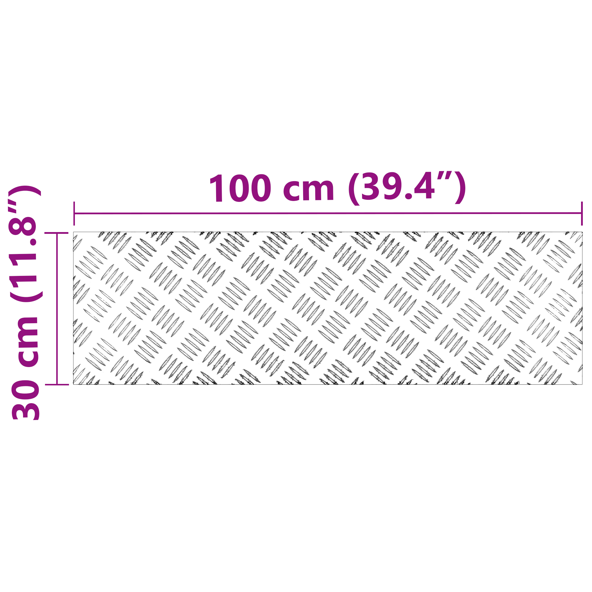 Aluminium Checker Plates 2 pcs Anti-Slip 100x30 cm - Image 8