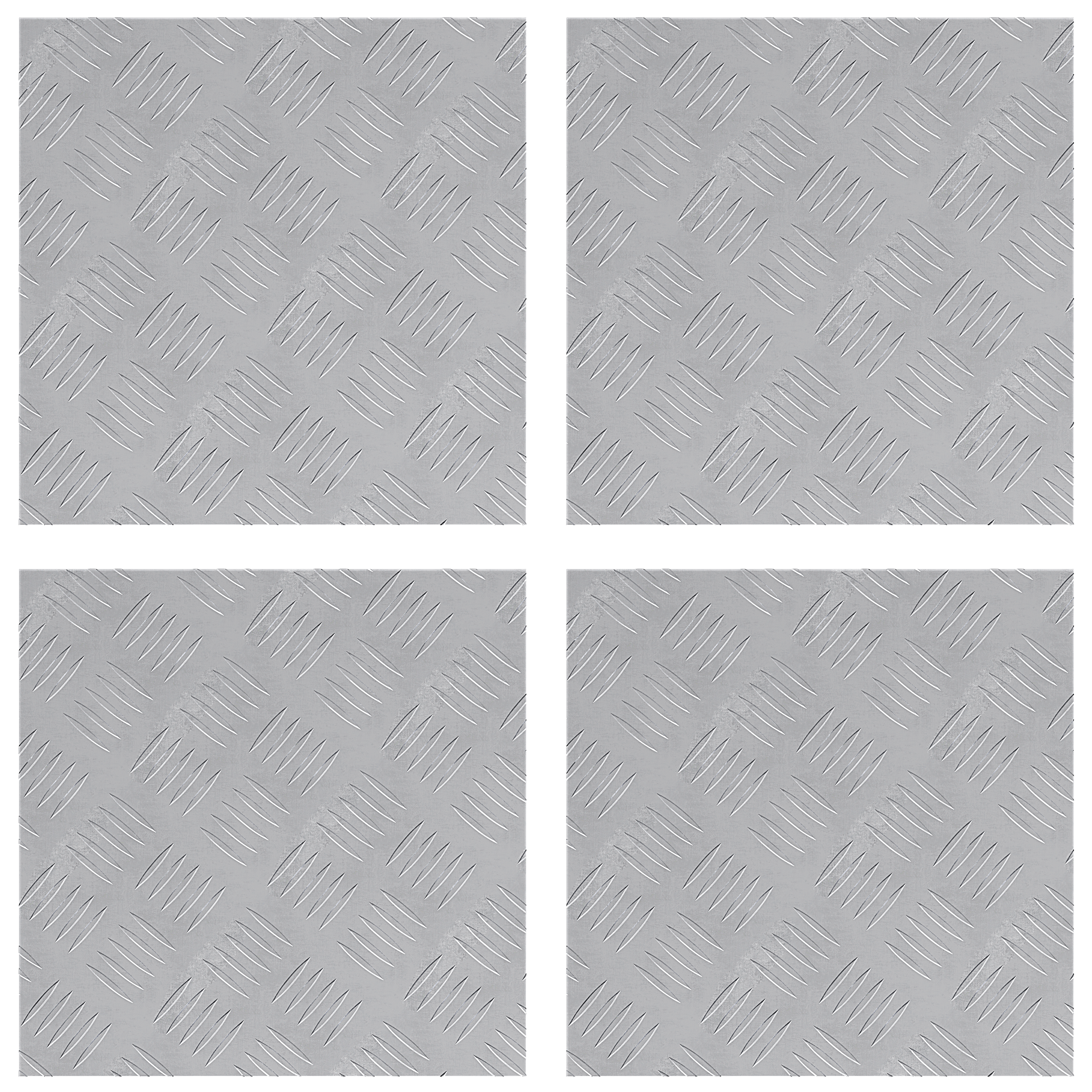 Thumbnail - vidaXL Aluminium-Riffebleche 4 Stk. Rutschfest 40x40 cm