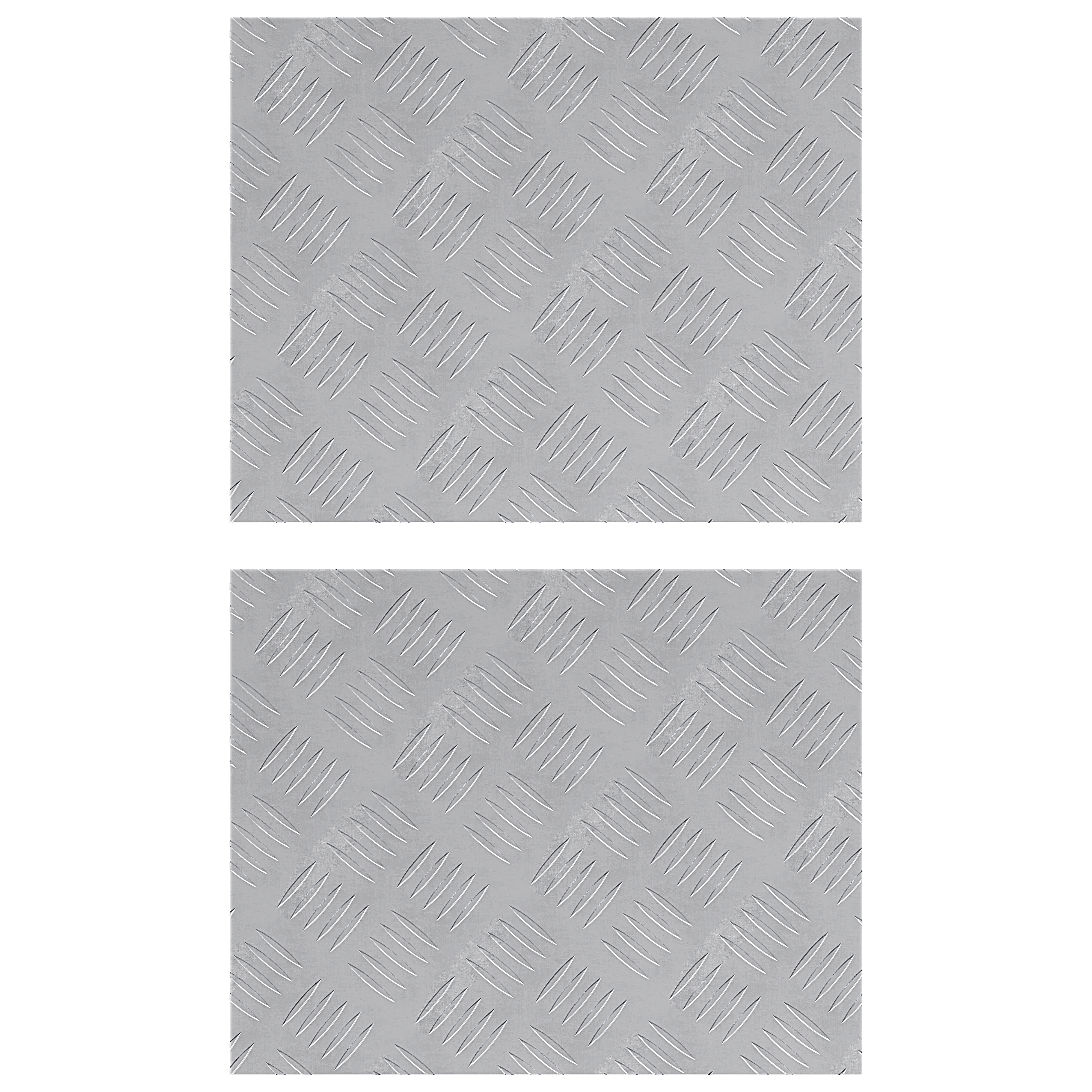 Aluminium Checker Plates 2 pcs Anti-Slip 50x40 cm - Image 2