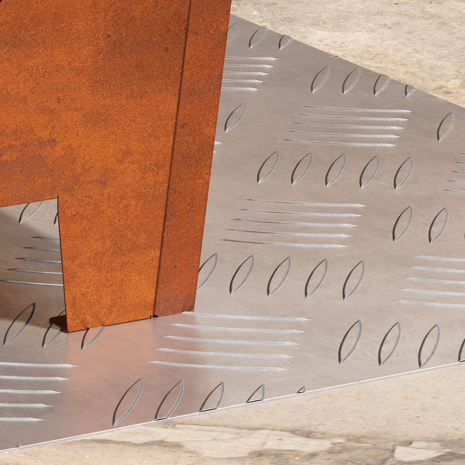 Aluminium Checker Plates 2 pcs Anti-Slip 50x40 cm - Image 3