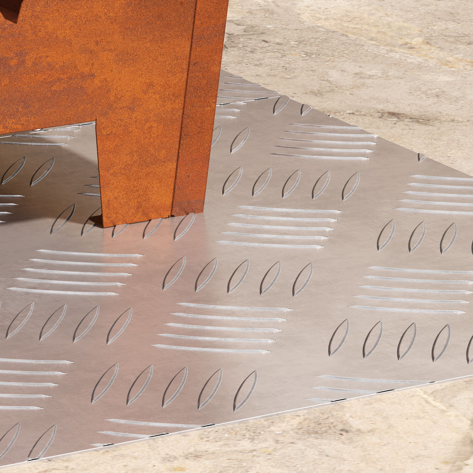 Aluminum Checker Plates 2 pcs Non-Slip 24x16 in - Image 3