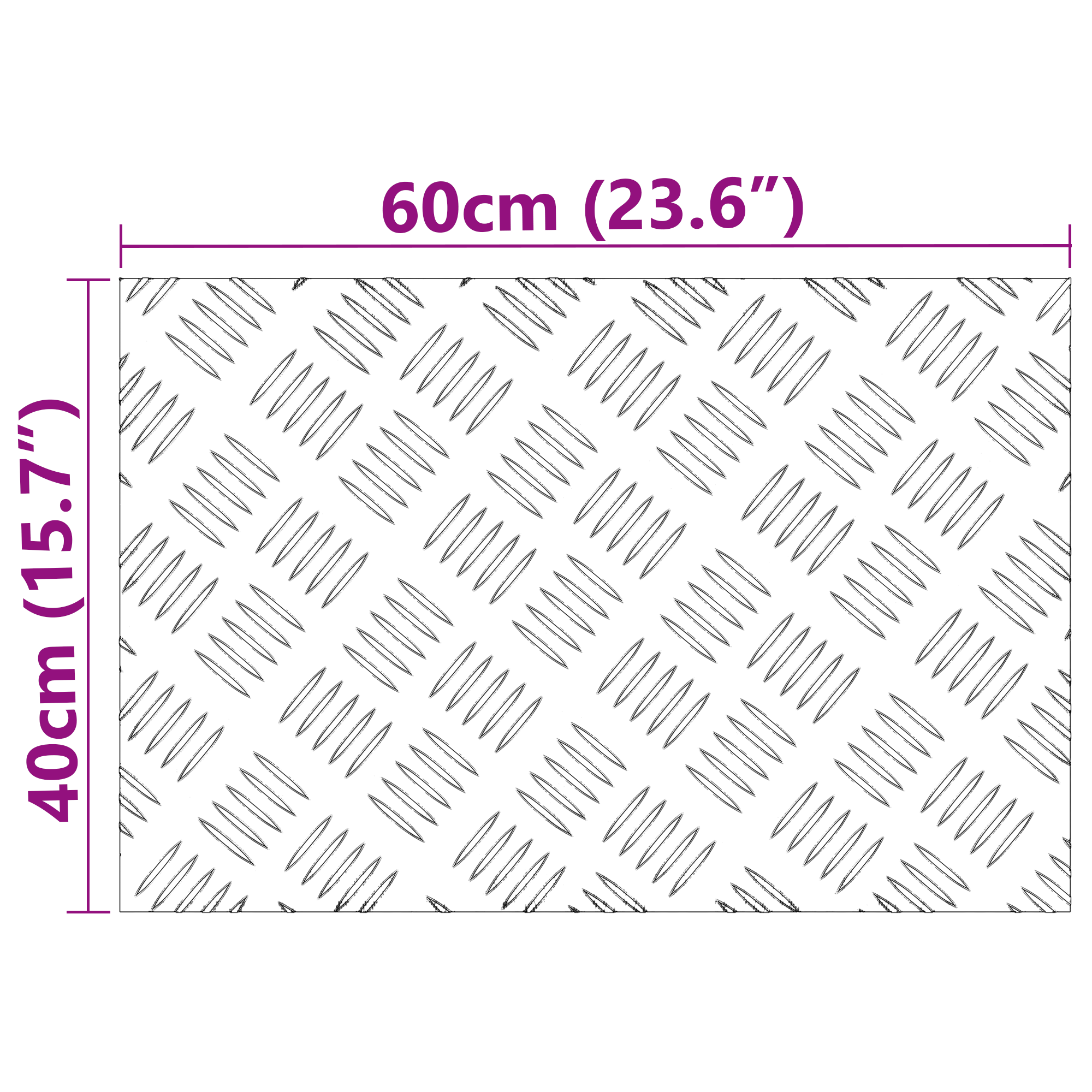 Aluminum Checker Plates - Set of 4, 60x40 cm, Anti-Slip - Image 8