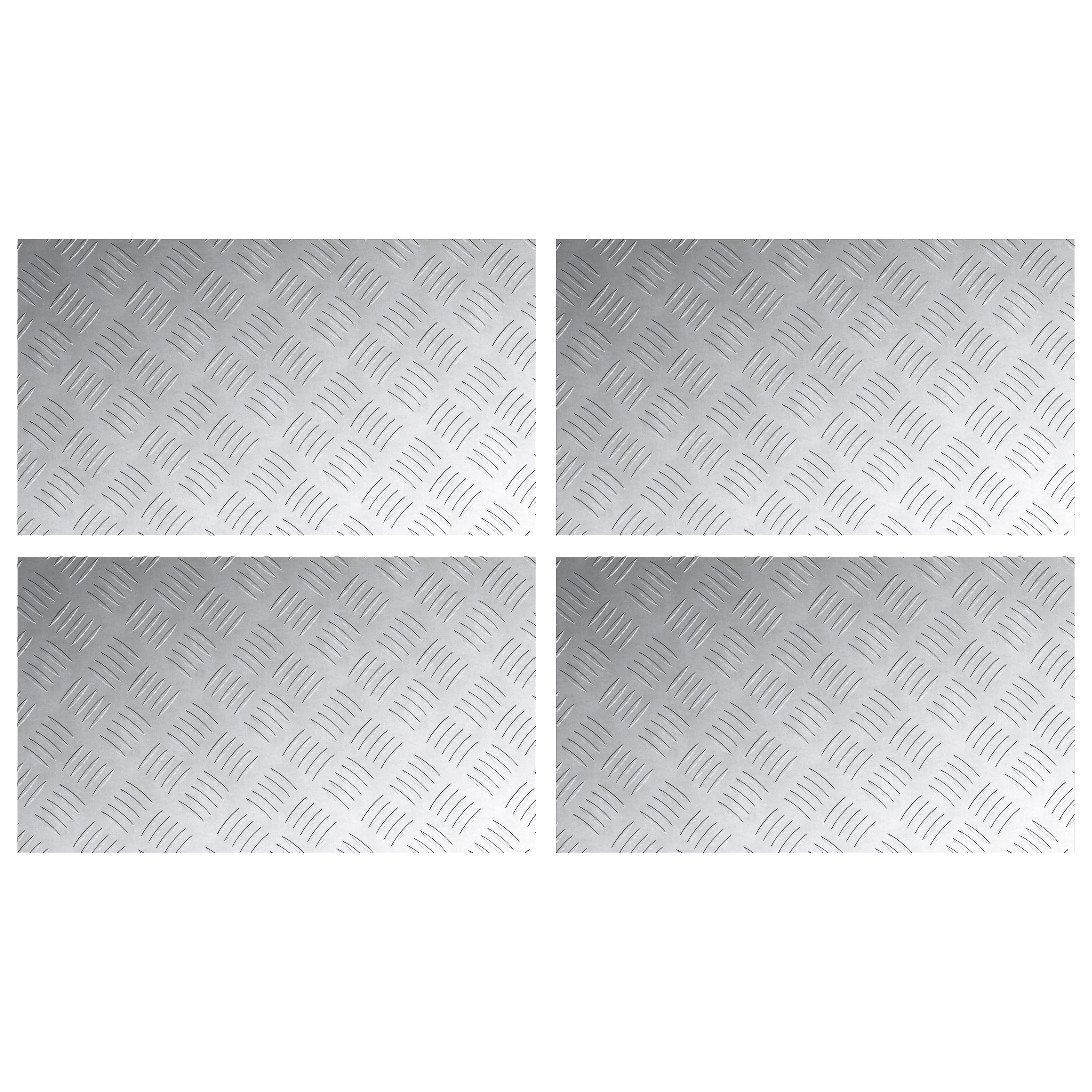 Thumbnail - vidaXL Aluminium-Riffelbleche 4 Stk. Rutschfest 70x40 cm