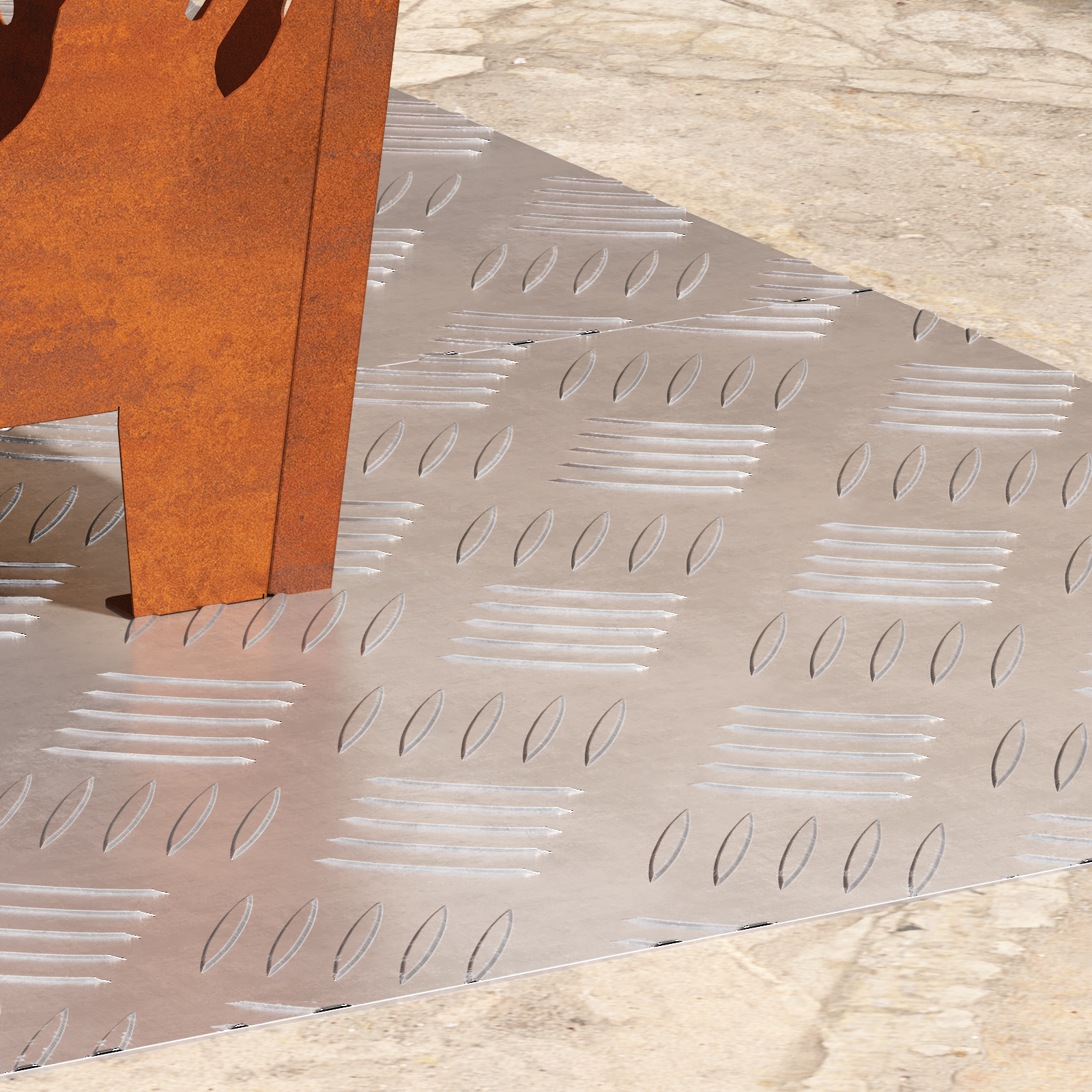 Aluminum Checker Plates - 2 Pack - Anti-Slip - 80x40 cm - Image 3